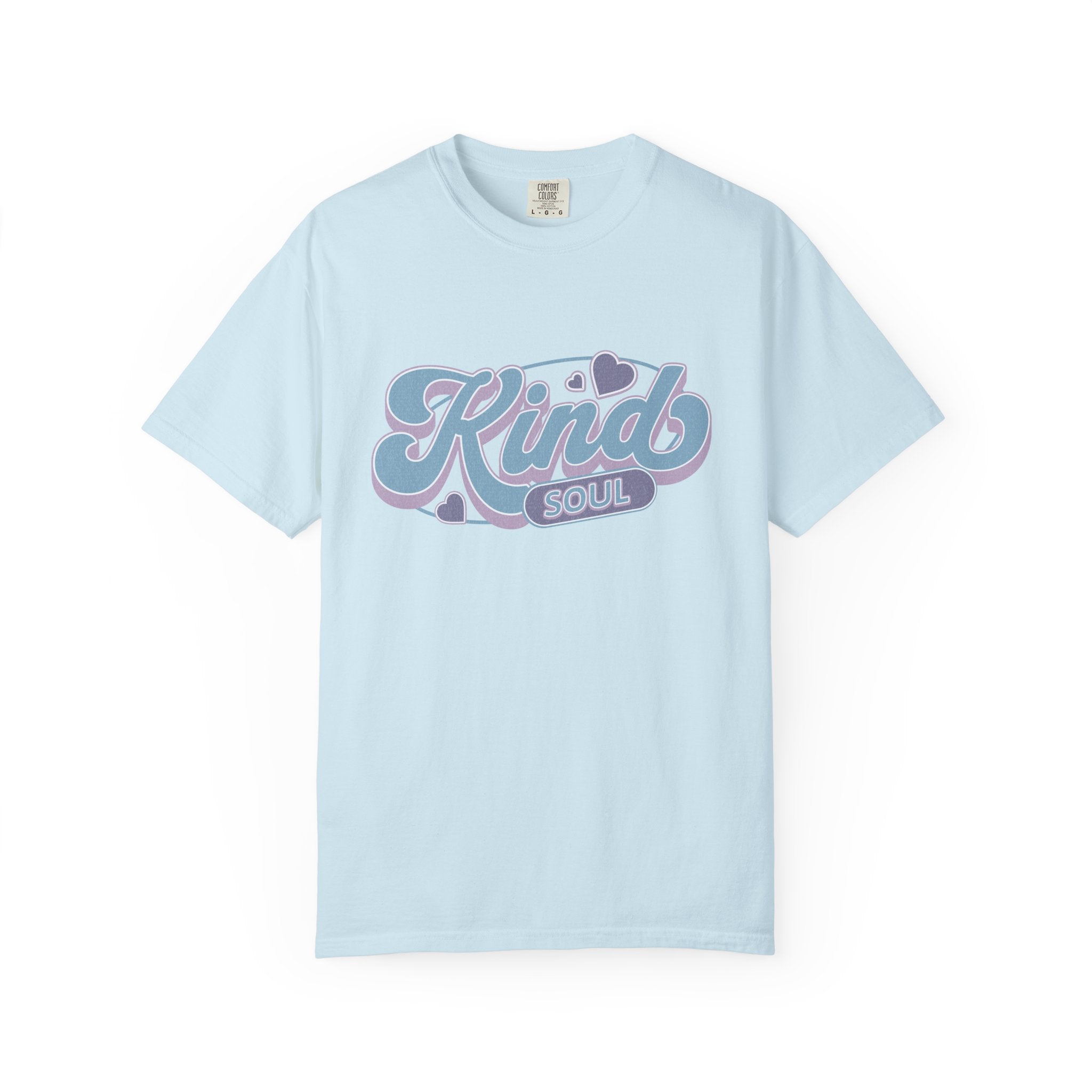 Kind Soul Textured T-Shirt — Retro Script Graphic Tee