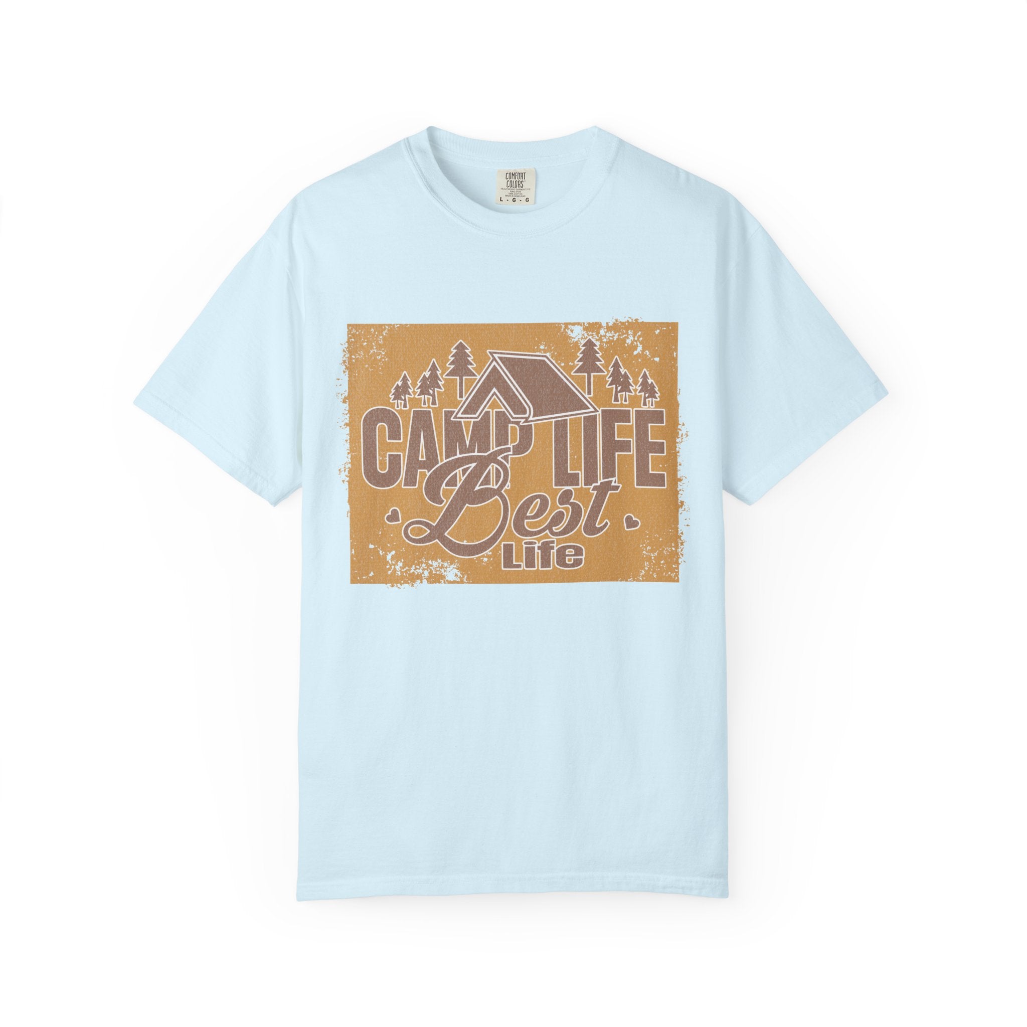 Textured Camp Life Is Best T-Shirt — Vintage Camping Graphic Tee