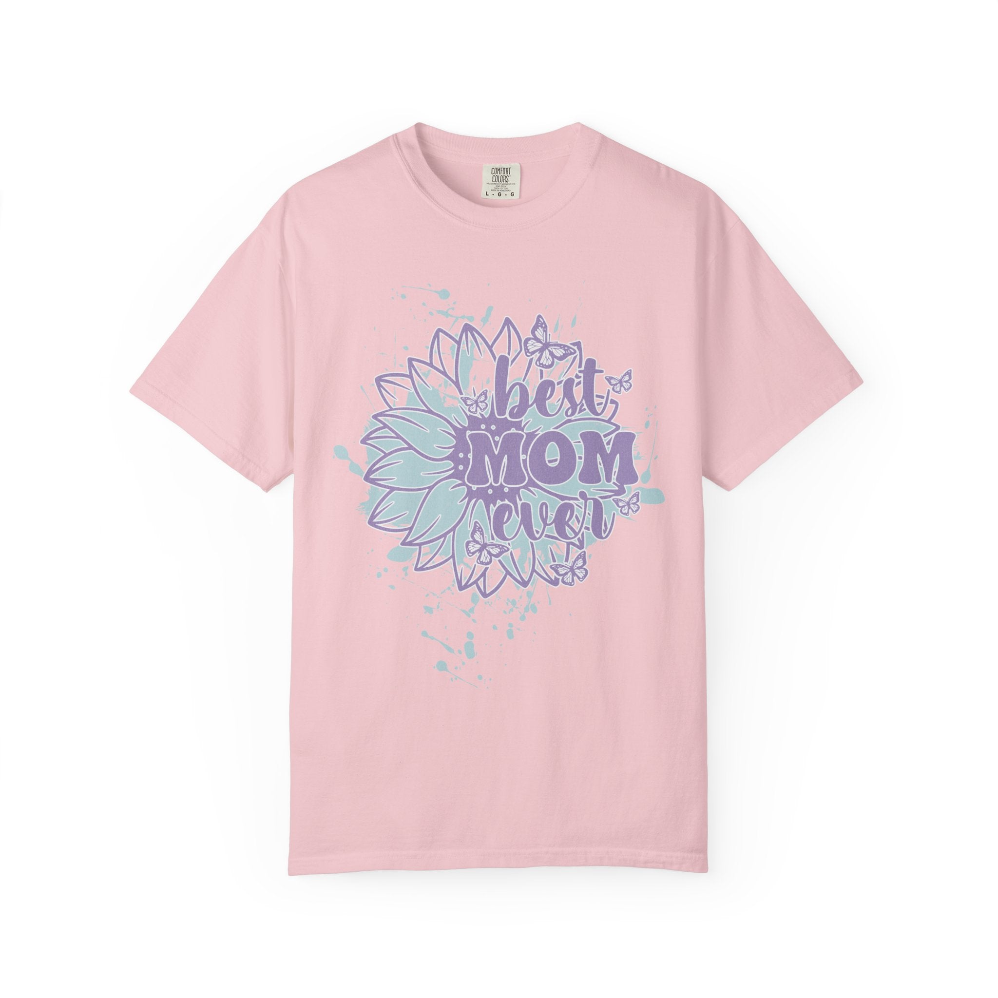 Mom Squad TexturedT-Shirt – 'Best Mom Ever' Floral Graphic Tee