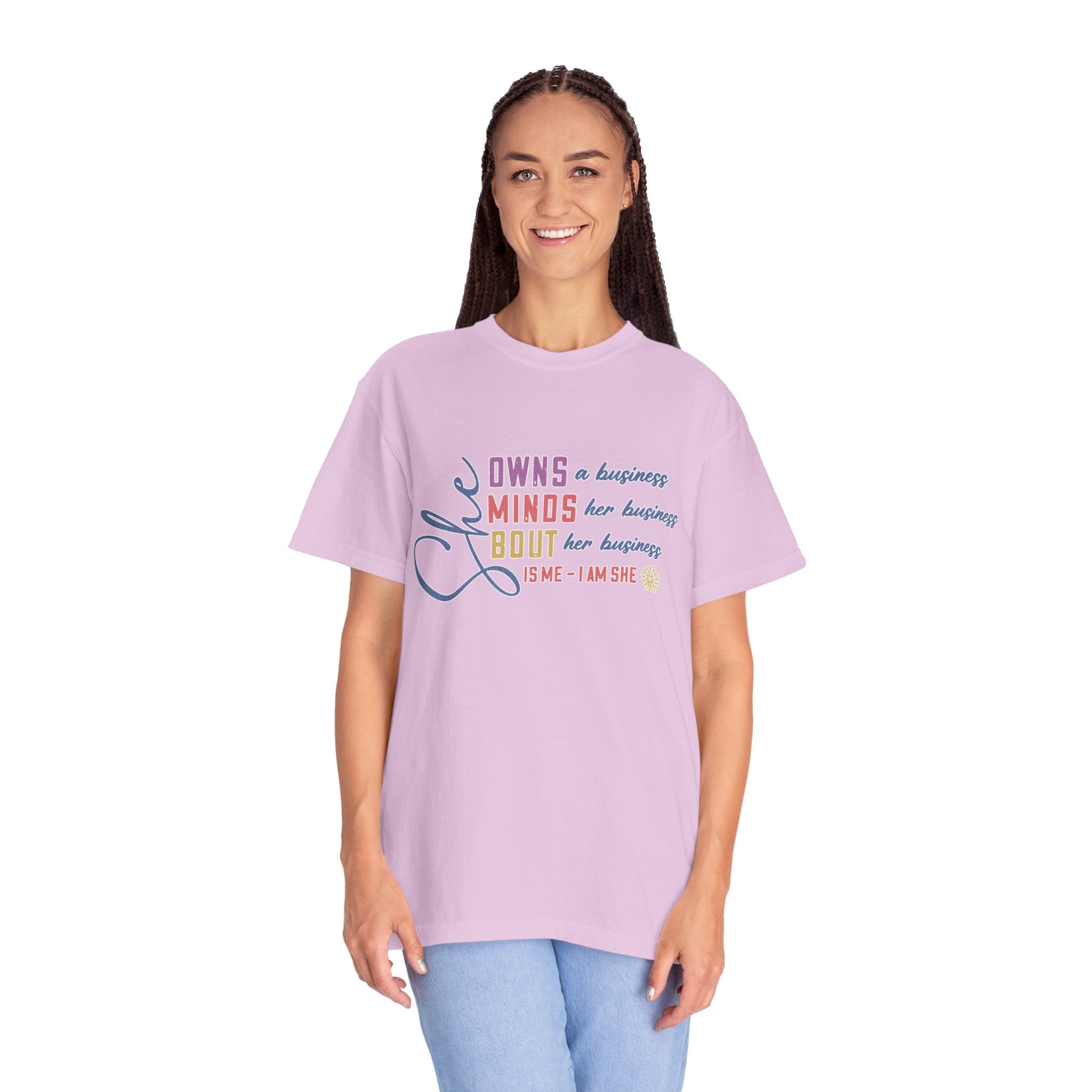 She Owns Minds T Textured-Shirt — Feminist Empowerment Tee