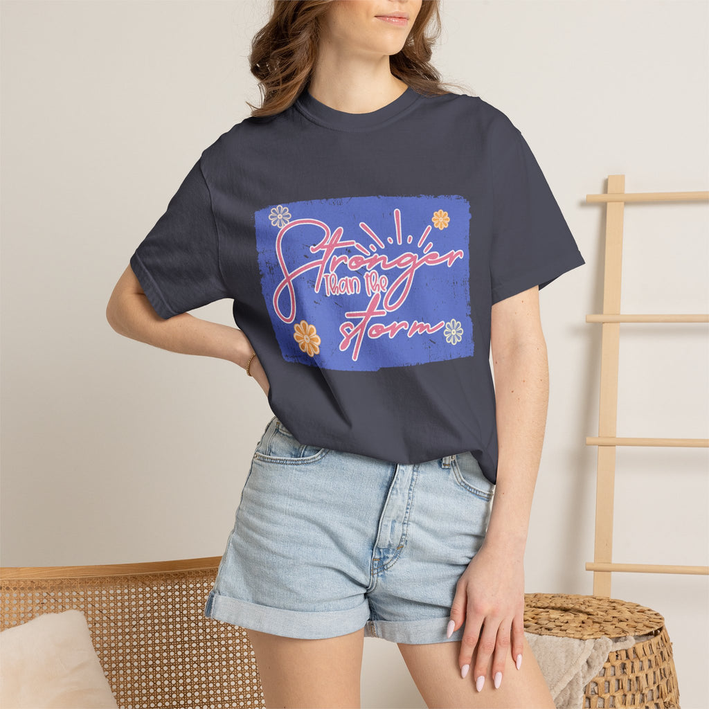 Stranger Than Fiction T-shirt | Textured Retro Script Floral Graphic