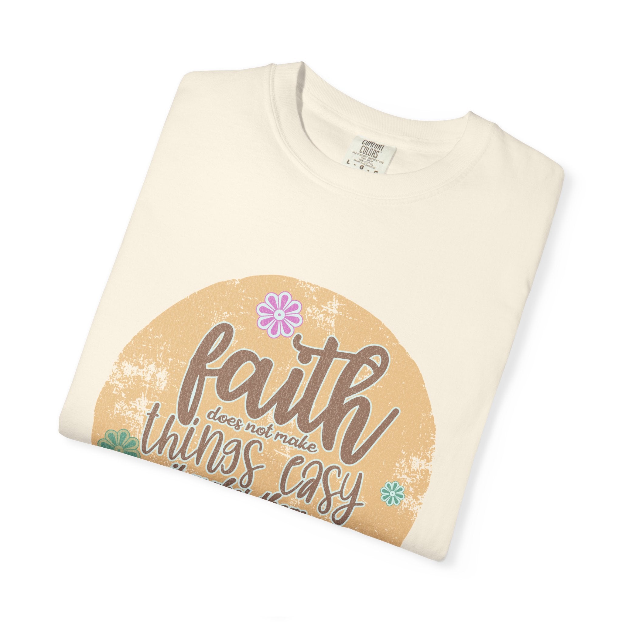 Faith Makes Things Possible T-shirt | Textured Inspirational Typography