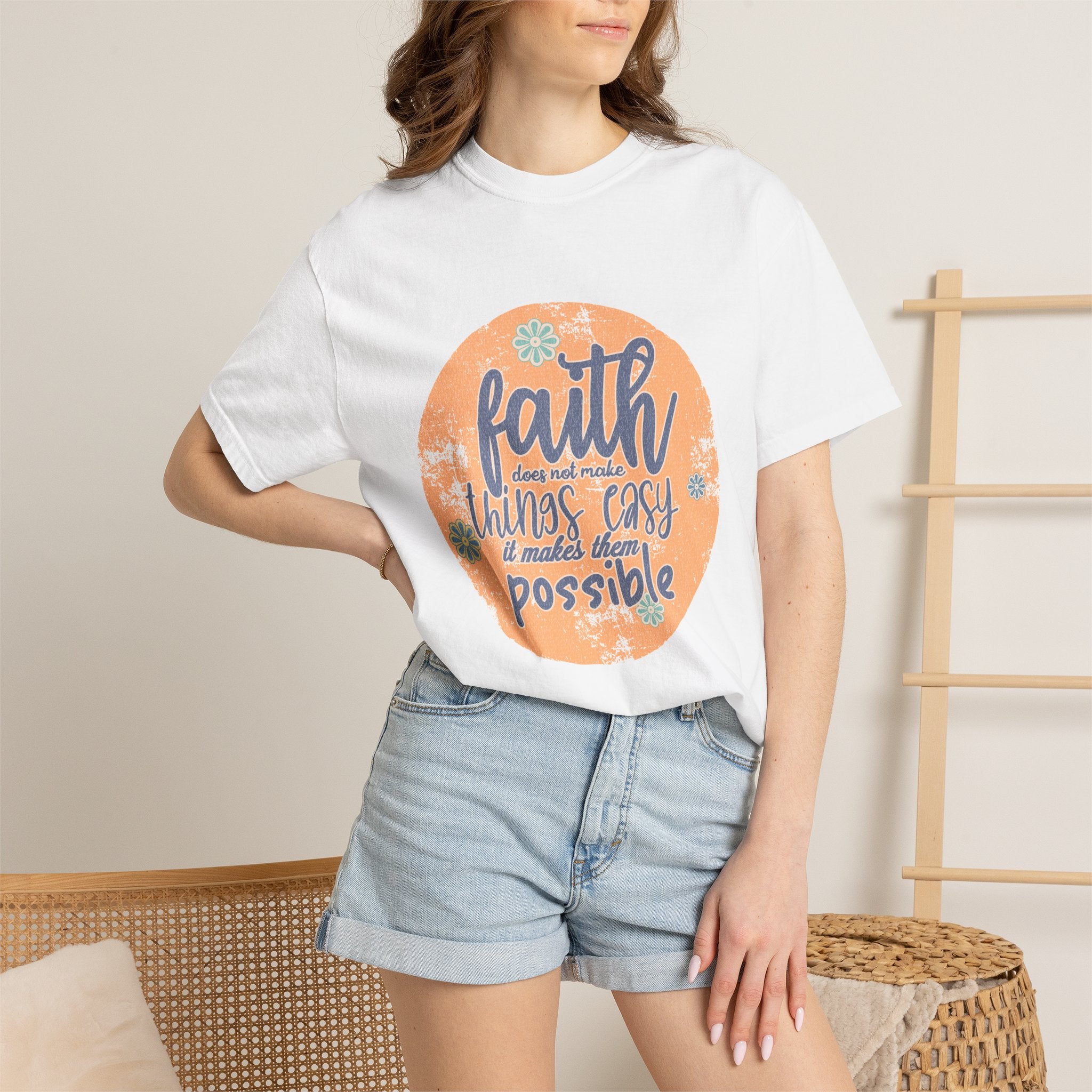 Faith Makes Things Possible T-shirt | Textured Inspirational Quote