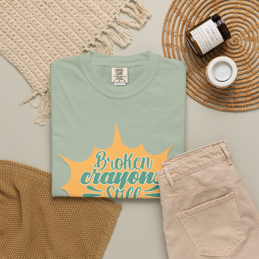 Broken Crayons Still Color Textured T-Shirt