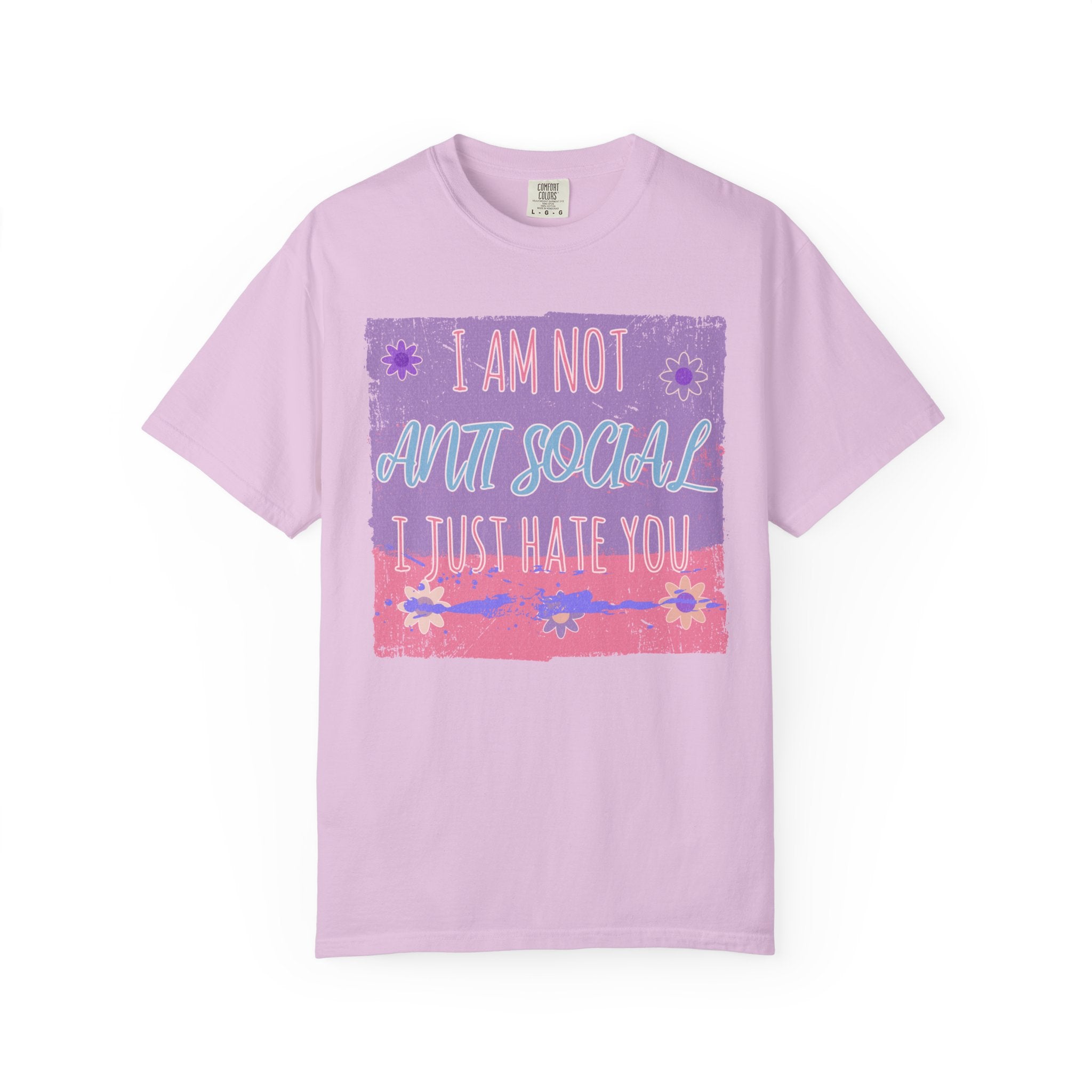 I Am Not Anti-Social I Just Hate You Textured T-Shirt