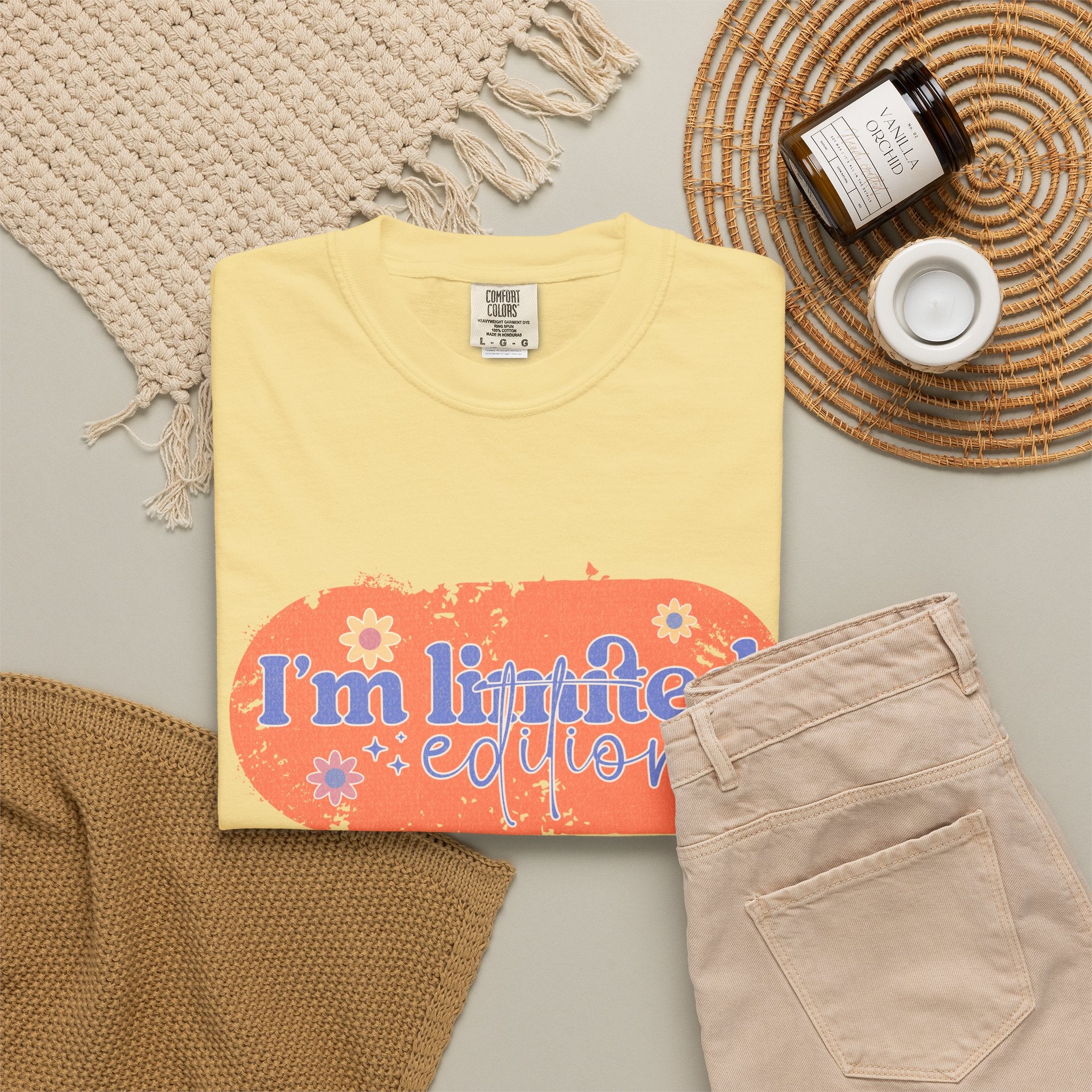 Textured I'm Limited Edition T-Shirt — Retro Floral Graphic Tee