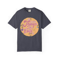 Good Things Take Time T-Shirt | Textured Retro Script Floral Graphic
