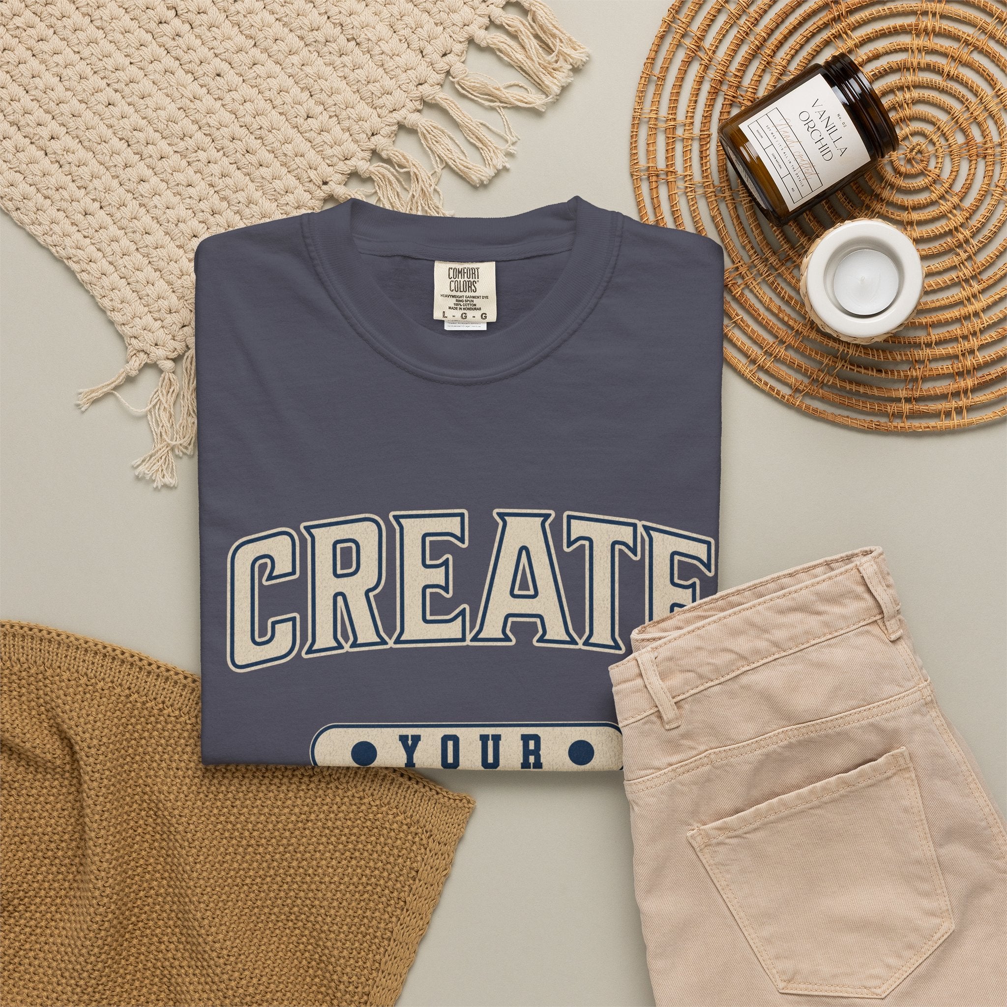 Textured Collegiate Create Your Sunshine Tee Unisex Garment-Dyed T-shirt