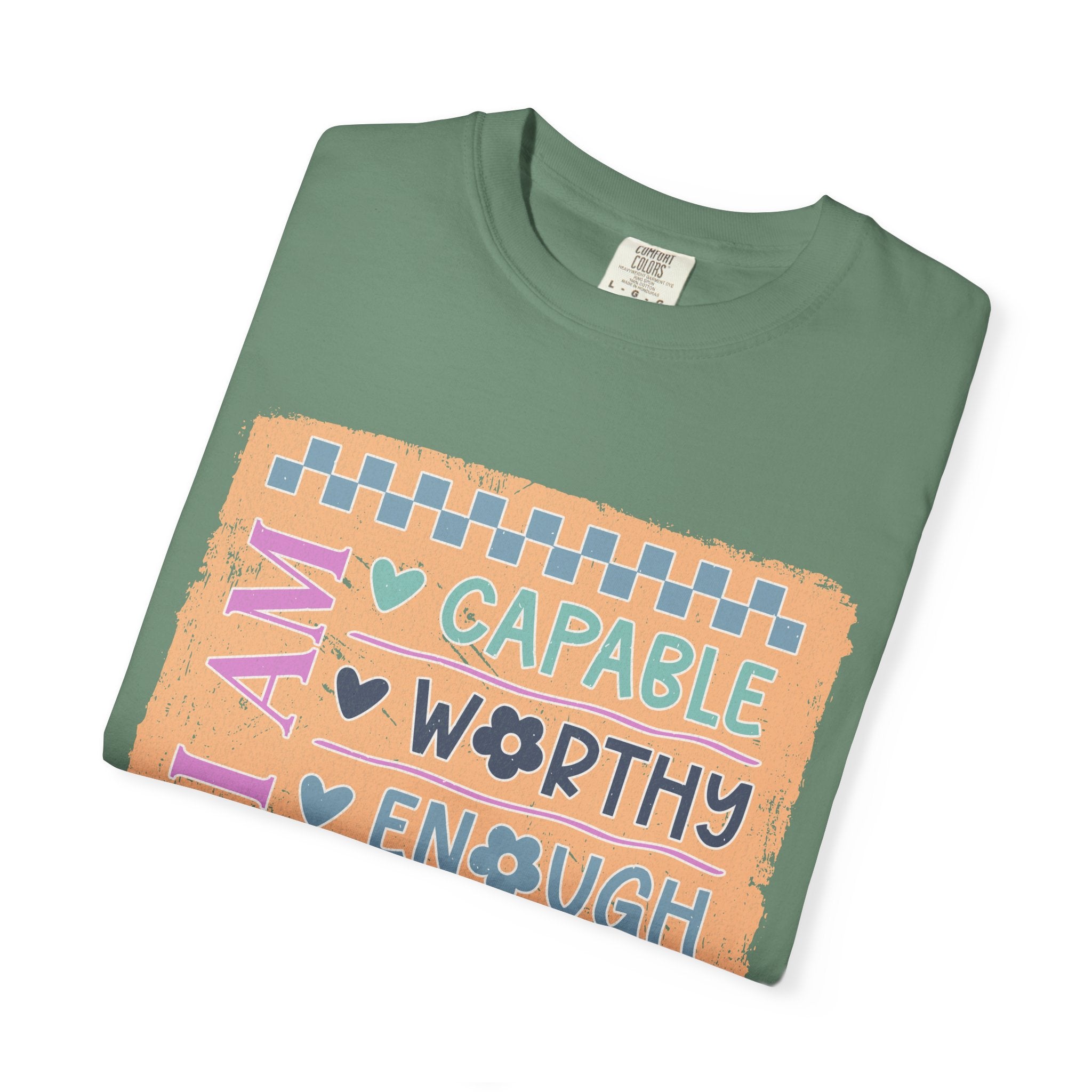 Textured I Am Capable Worthy Tee