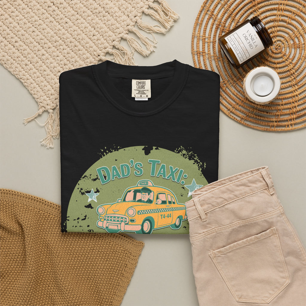 Textured Dad's Taxi Vintage Car T-Shirt