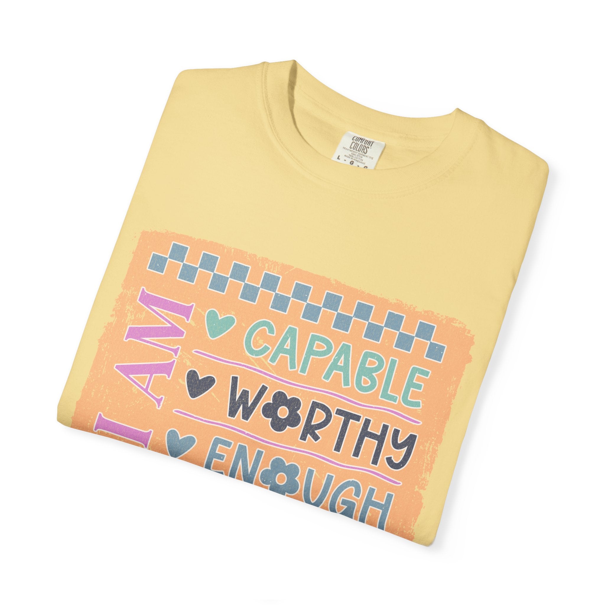 Textured I Am Capable Worthy Tee