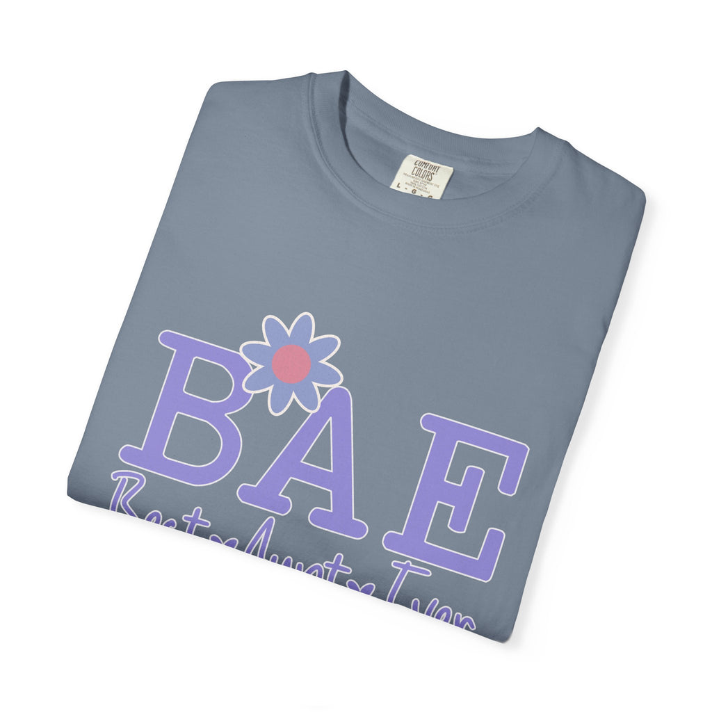 BAE Best Aunt Purple Textured Tee