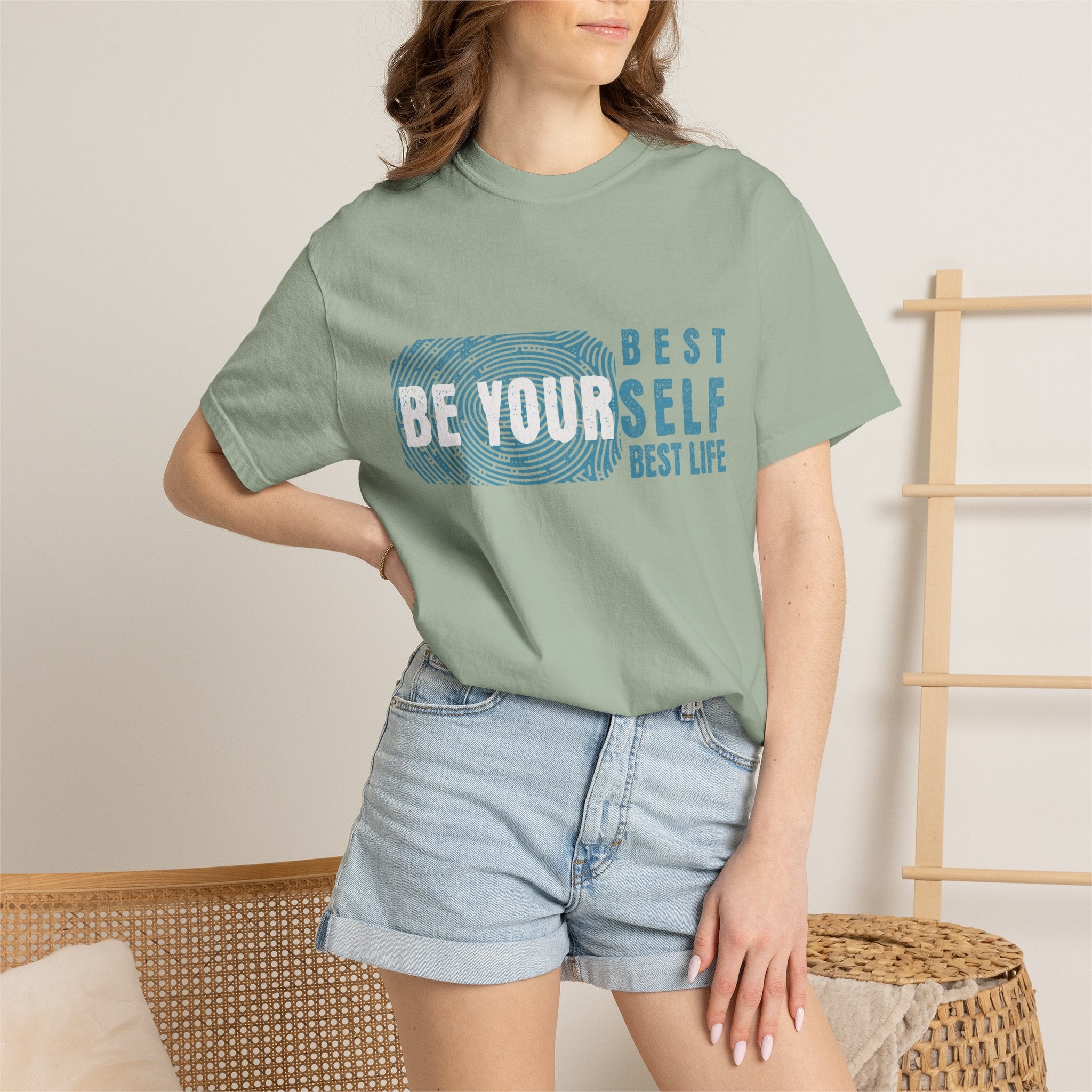 Textured Be Yourself Best Life T-Shirt