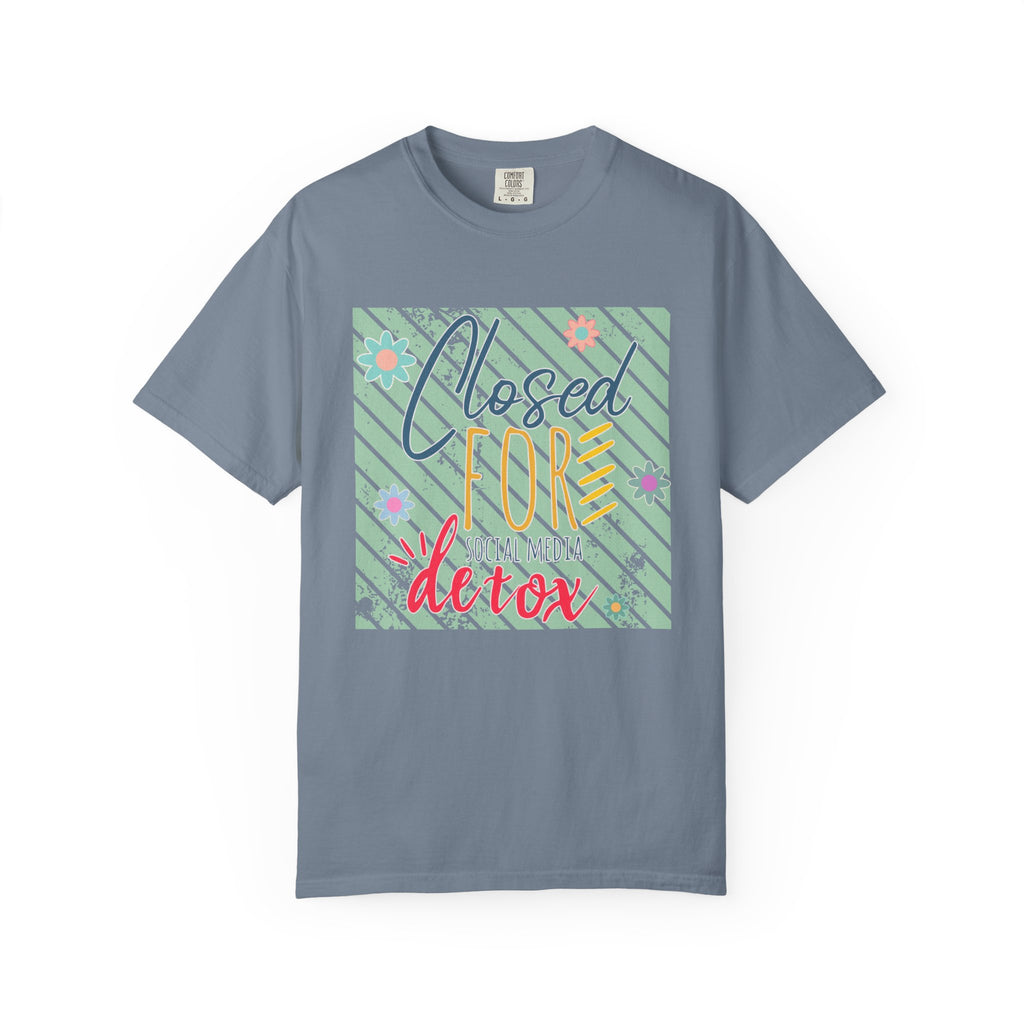 Closed For Social Media Detox Textured Tee