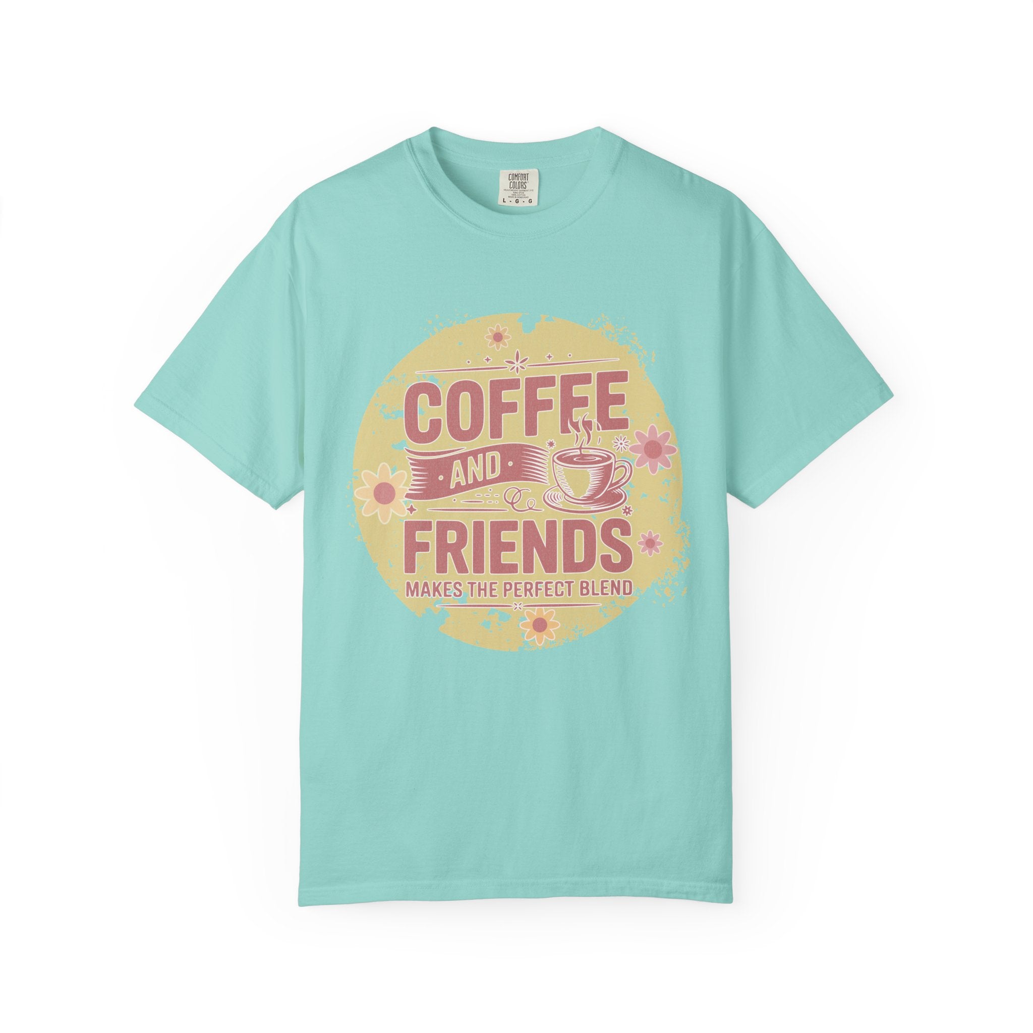 Coffee and Friends Textured T-Shirt — 'Makes the Perfect Blend' Casual Tee