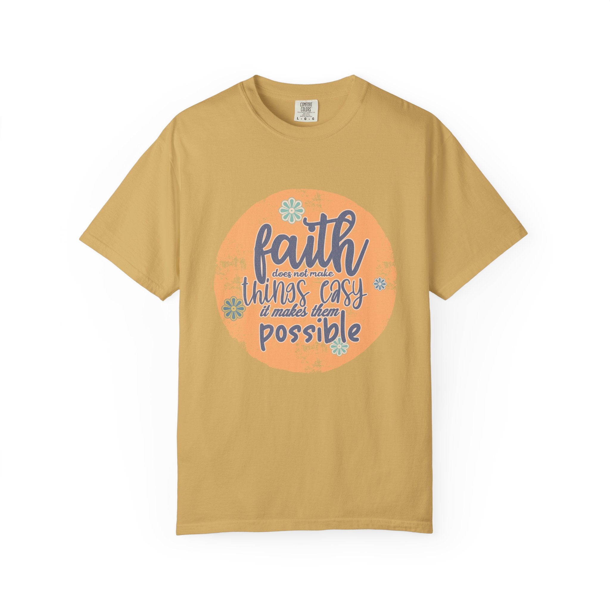 Faith Makes Things Possible T-shirt | Textured Inspirational Typography