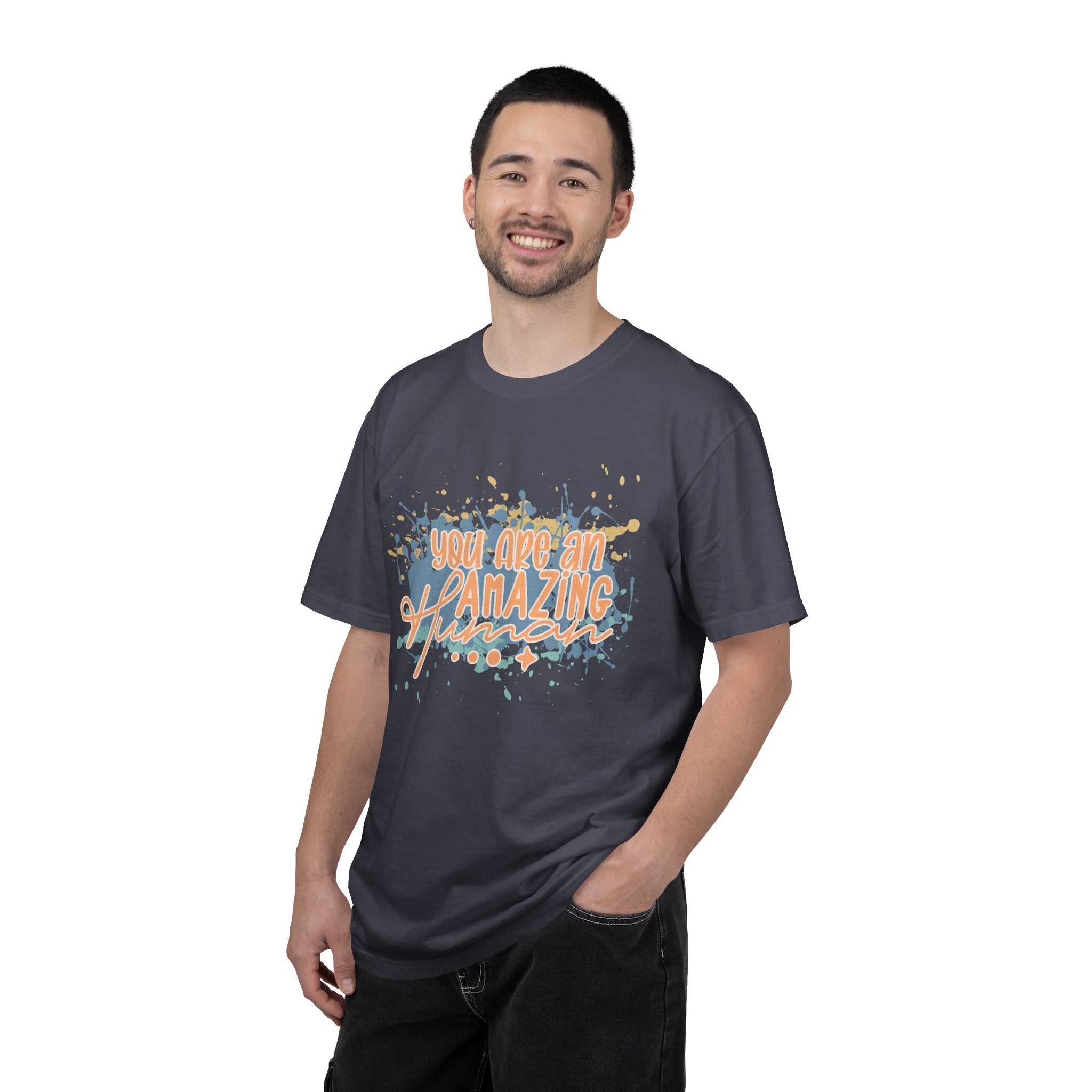 T-Shirt — "You Are An Amazing Human" Textured Inspirational Graphic Tee