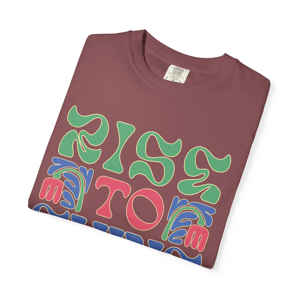 Rise to Shine T-shirt | Retro Psychedelic Lettering