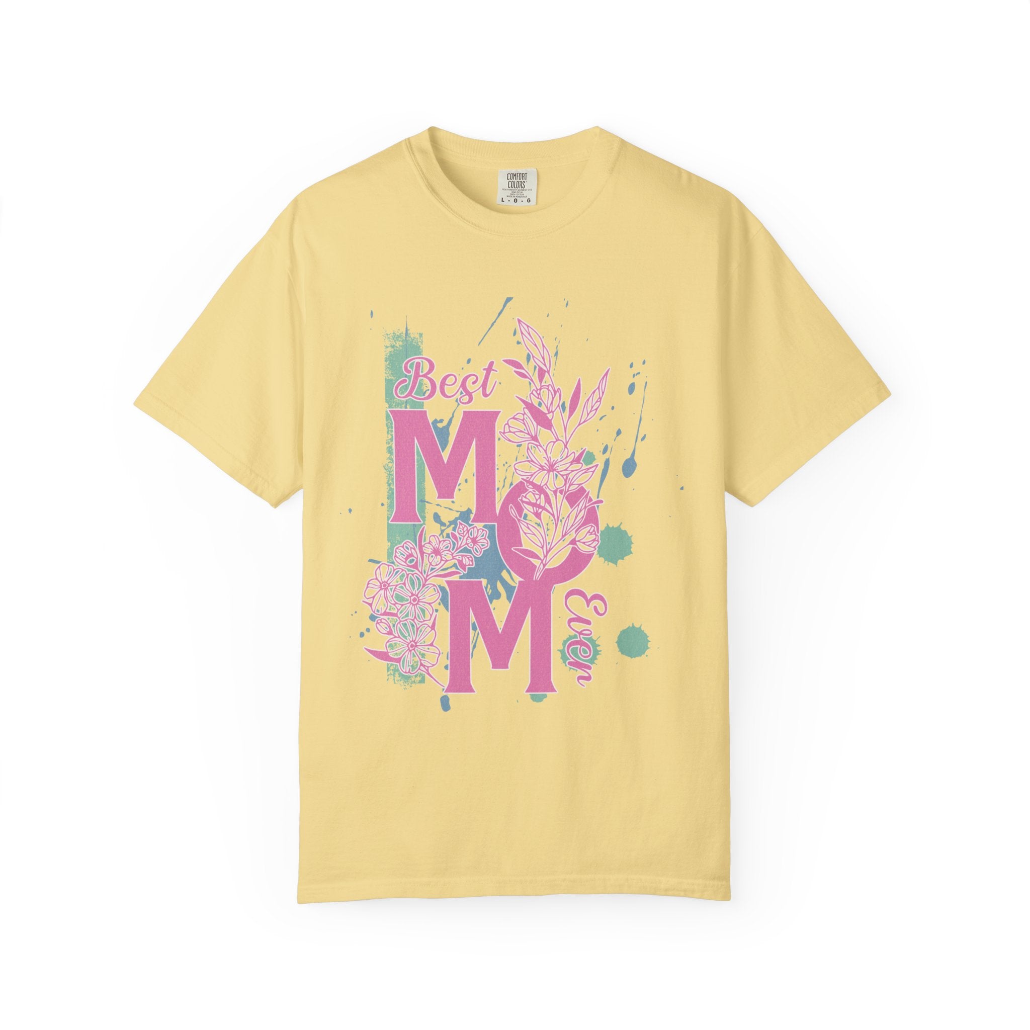 Best Mom Floral T-Shirt — Textured Mother's Day Gift Tee