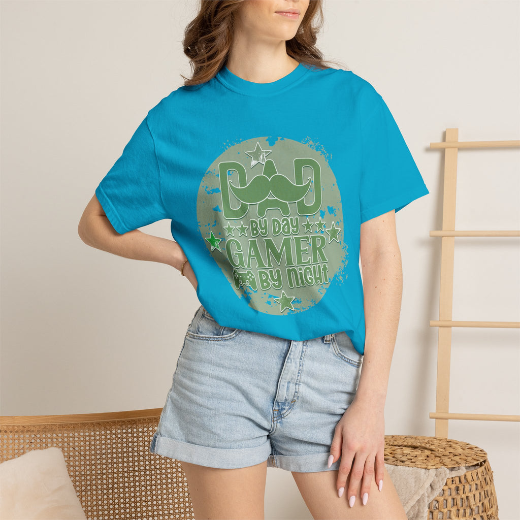 Dad By Day Gamer By Night Textured T-Shirt