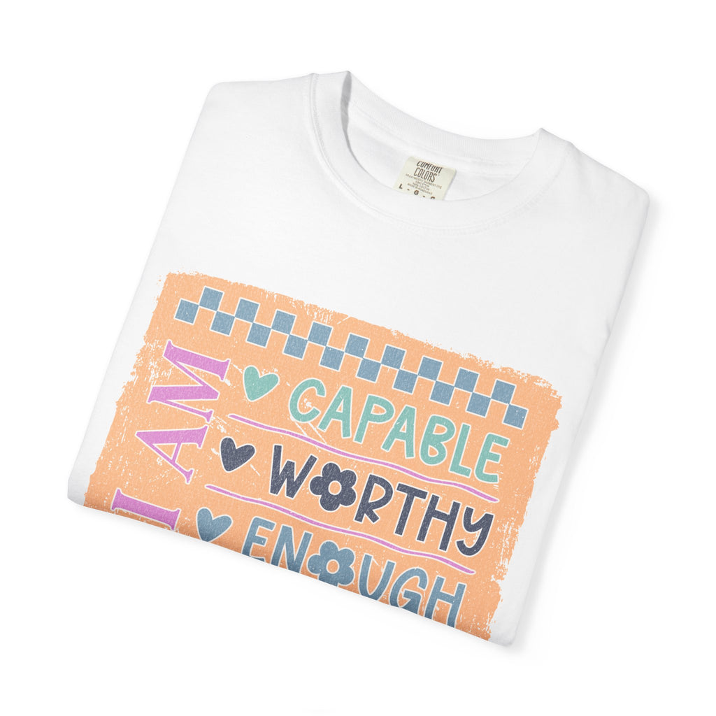 Textured I Am Capable Worthy Tee