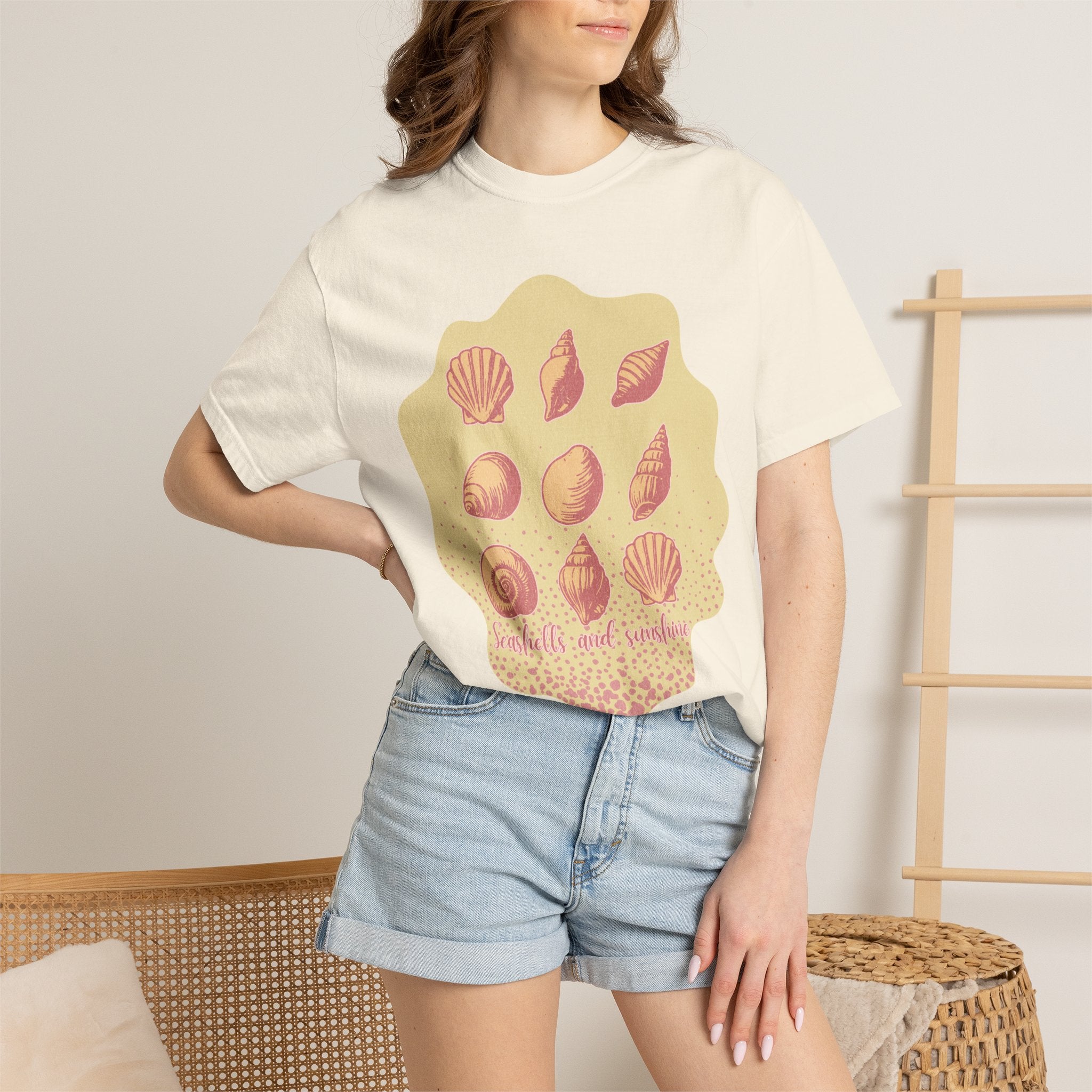 Seashells and Sunlight Textured T-Shirt