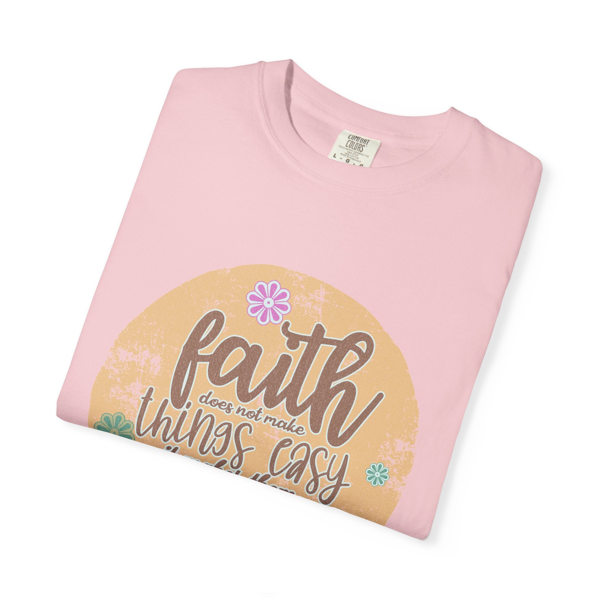 Faith Makes Things Possible T-shirt | Textured Inspirational Typography