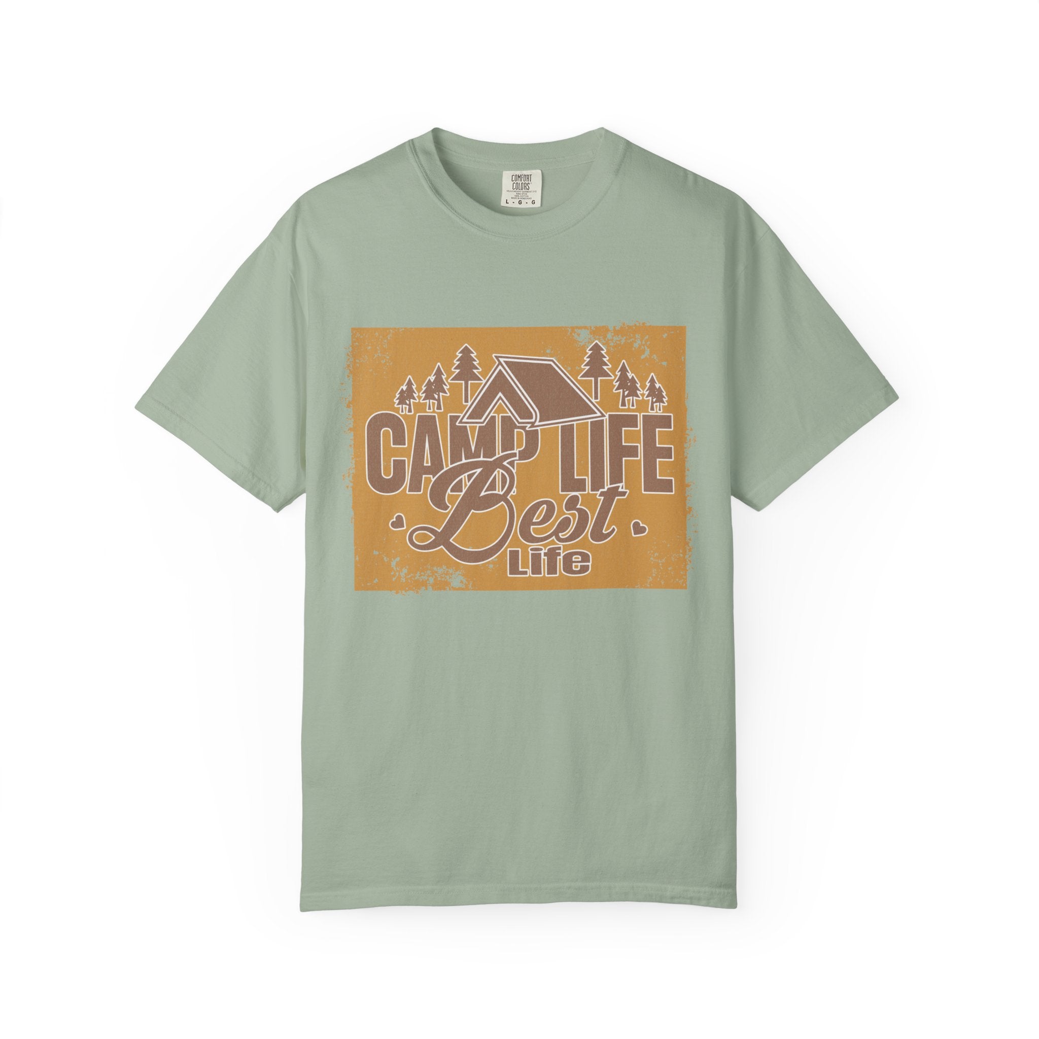 Textured Camp Life Is Best T-Shirt — Vintage Camping Graphic Tee