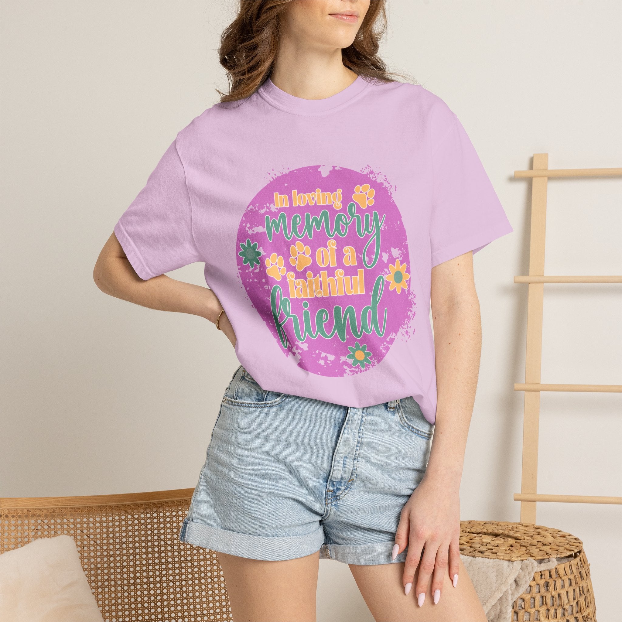 Textured Retro Faithful Friend Memorial Tee