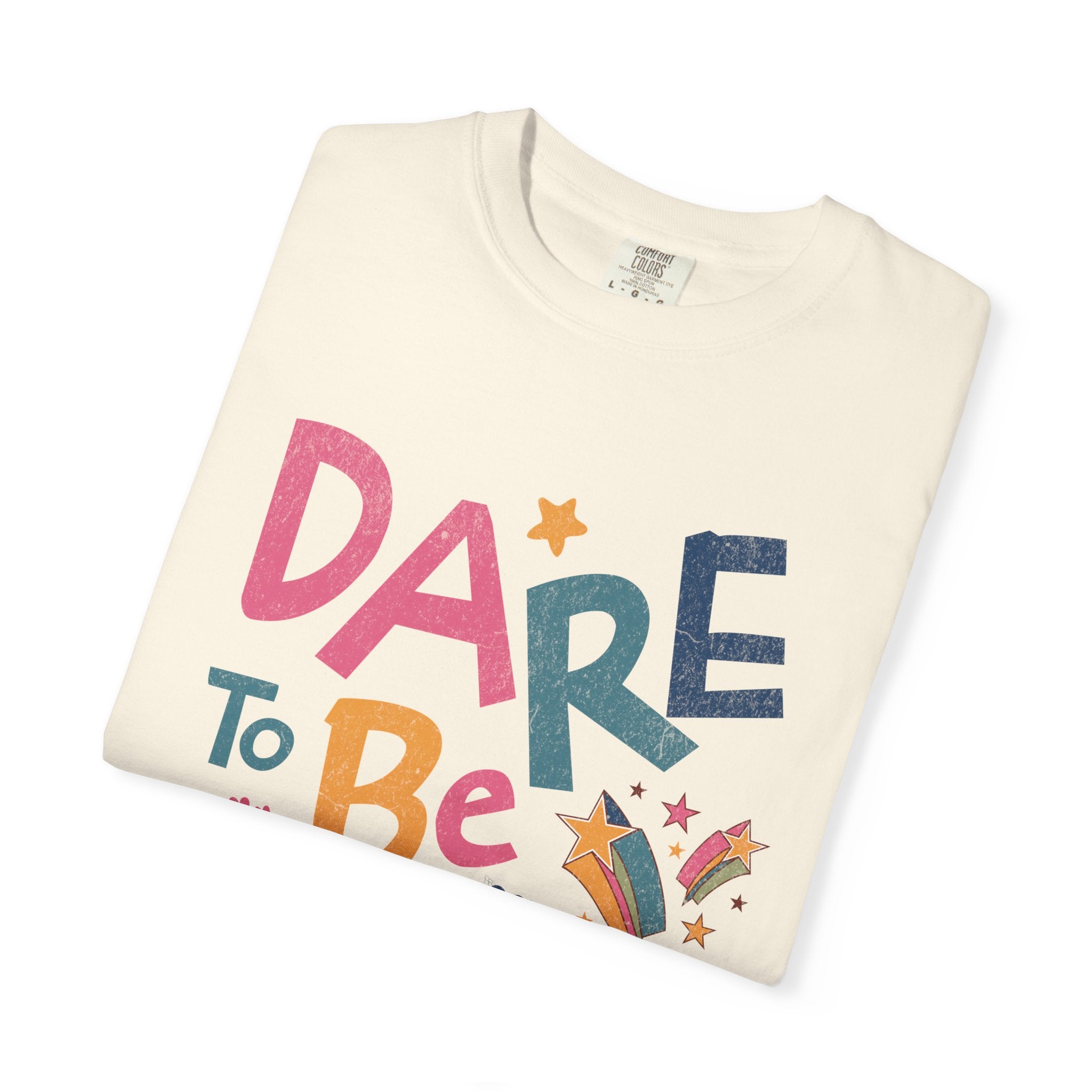 Dare to Be Different graphic T-Shirt | Textured Positive Typography Tee