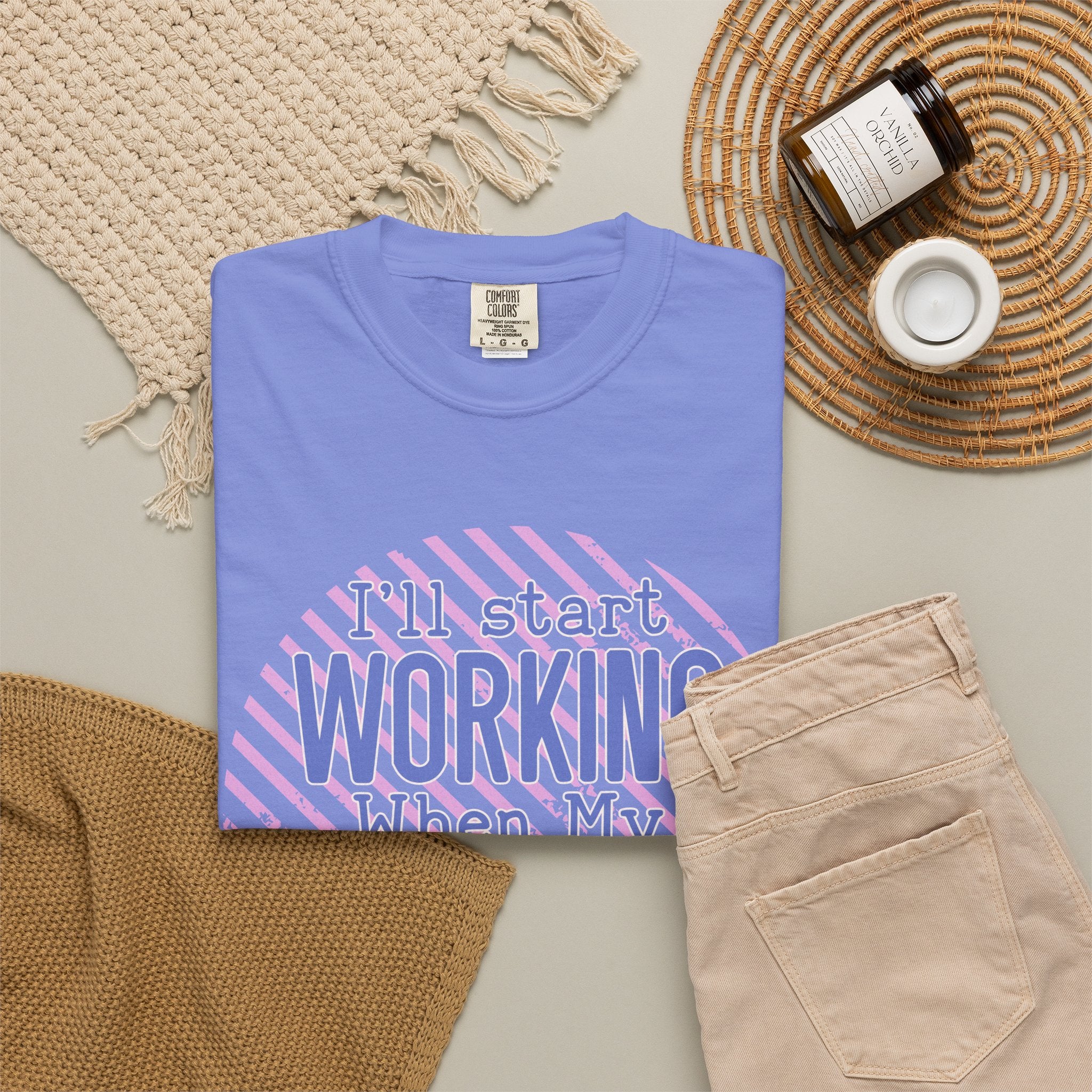 Funny Retro Textured Coffee Work Shirt