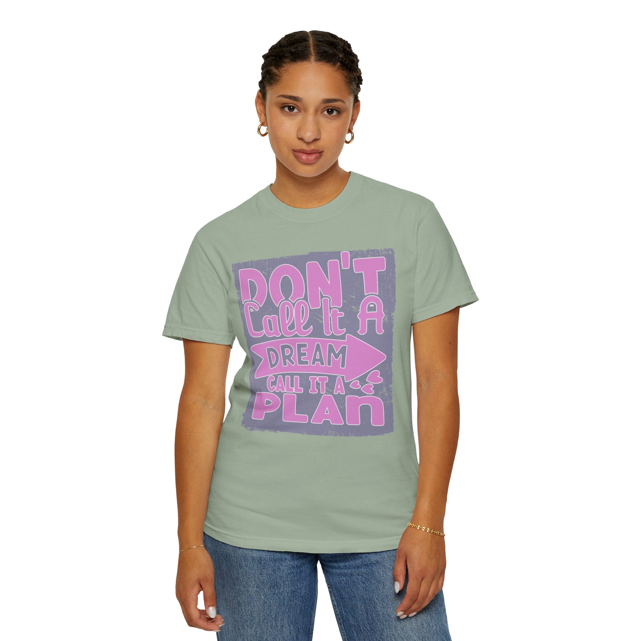 Textured Don’t Call It A Dream Call It A Plan T-Shirt — Motivational Graphic Tee