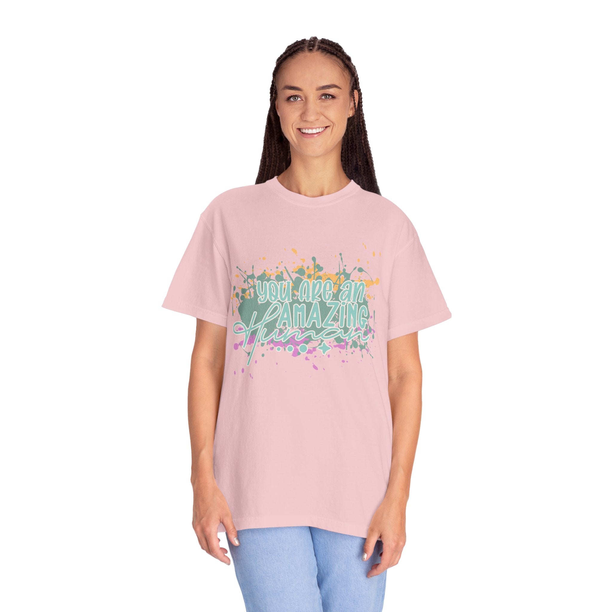 You Are An Amazing Human T-Shirt —Textured Positive Splash Graphic Tee