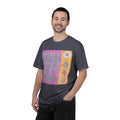 Graphic Textured T-Shirt — “Not a Morning Person” Retro Floral Block Design