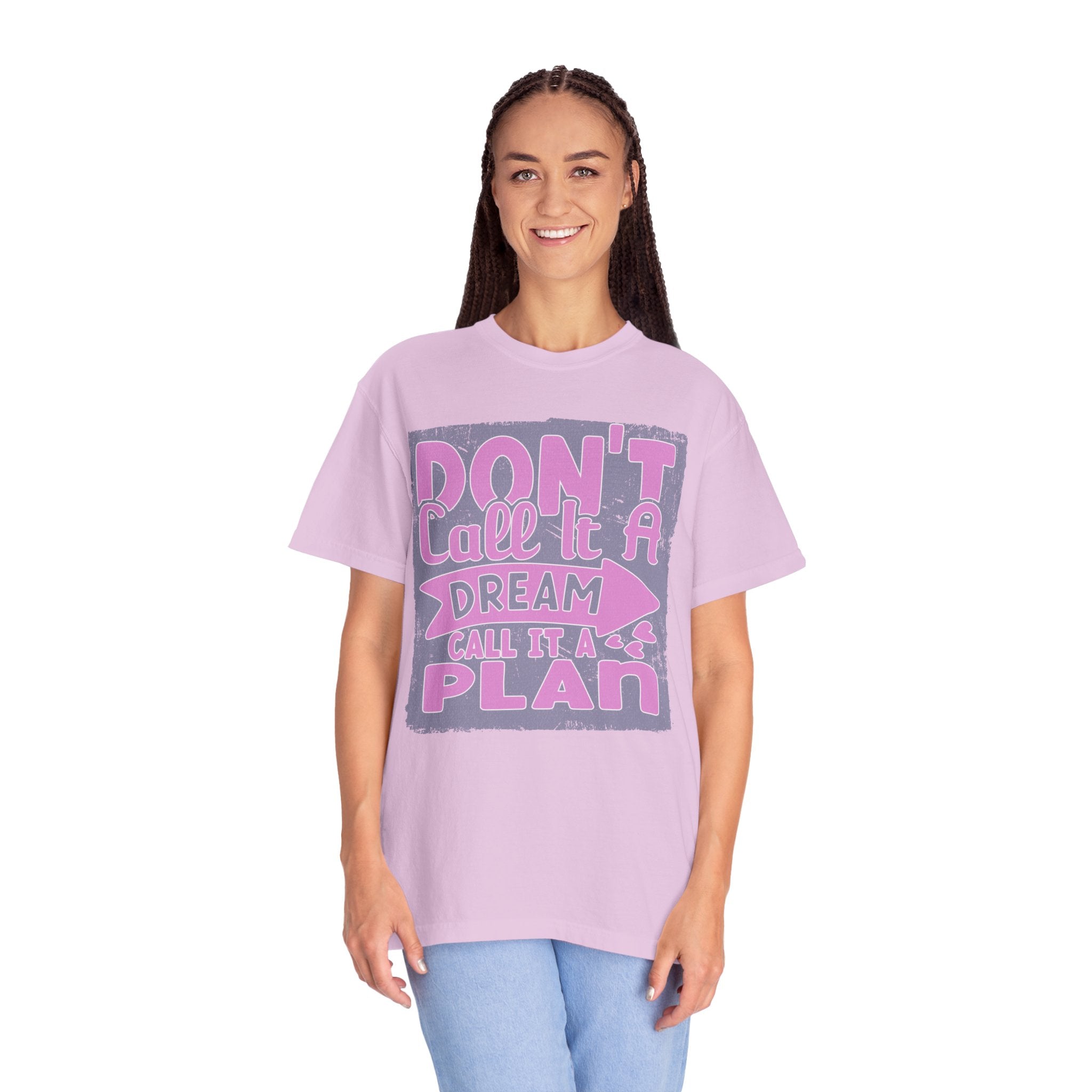 Textured Don’t Call It A Dream Call It A Plan T-Shirt — Motivational Graphic Tee