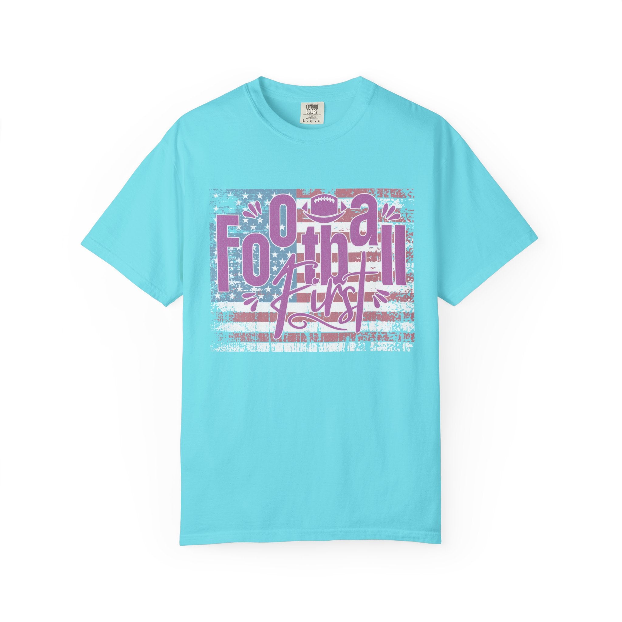 Textured Retro Americana Football First Tee