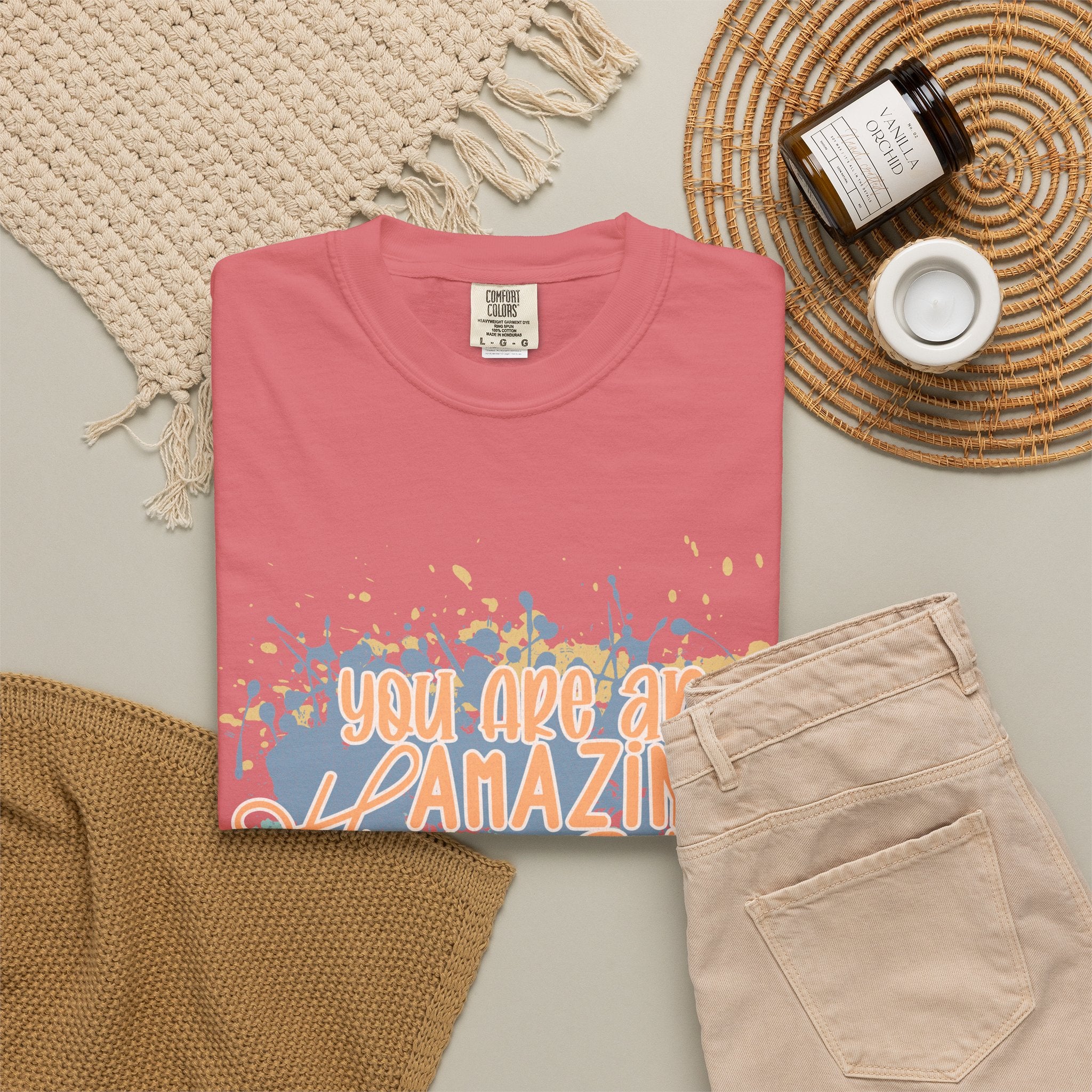 T-Shirt — "You Are An Amazing Human" Textured Inspirational Graphic Tee