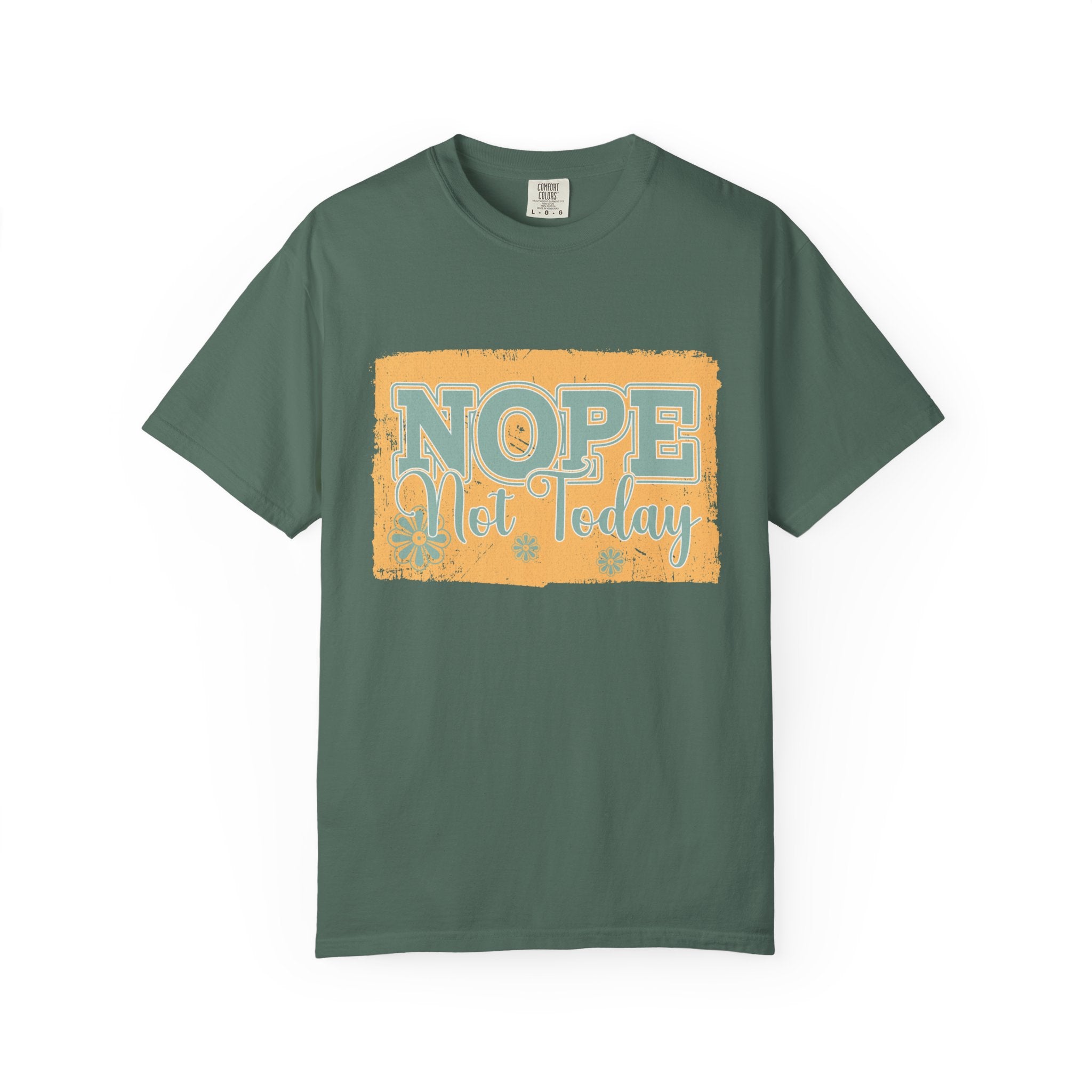 NOPE Not Today T-shirt | Textured Retro Beach Script Graphic