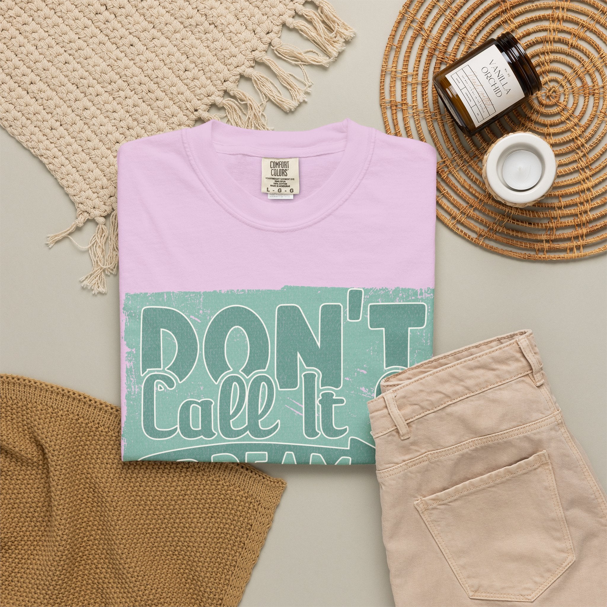 Textured Motivational T-Shirt — "Don't Call It A Dream, Call It A Plan" Inspirational Tee