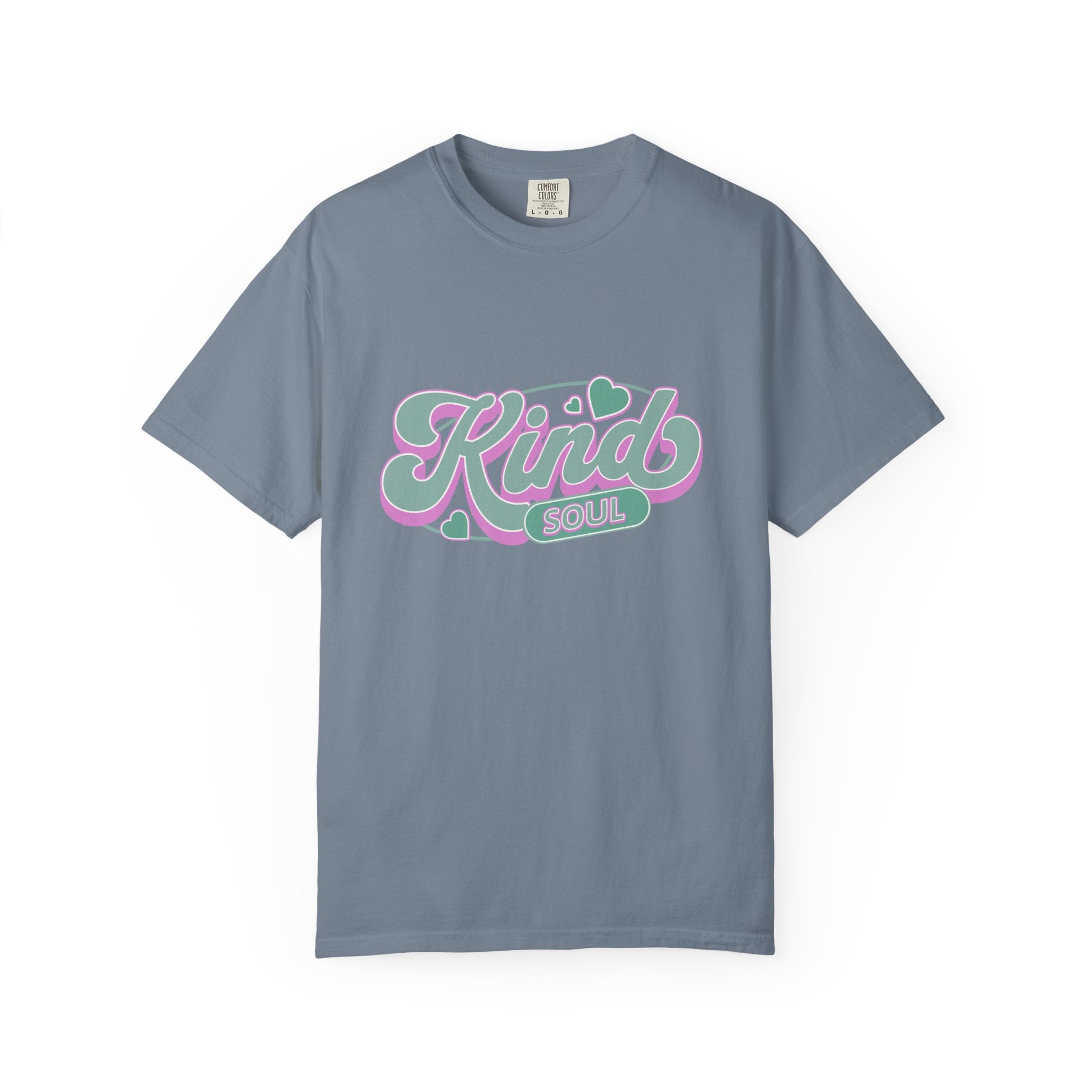 Textured Kind Soul T-Shirt — Retro Pastel Graphic Tee