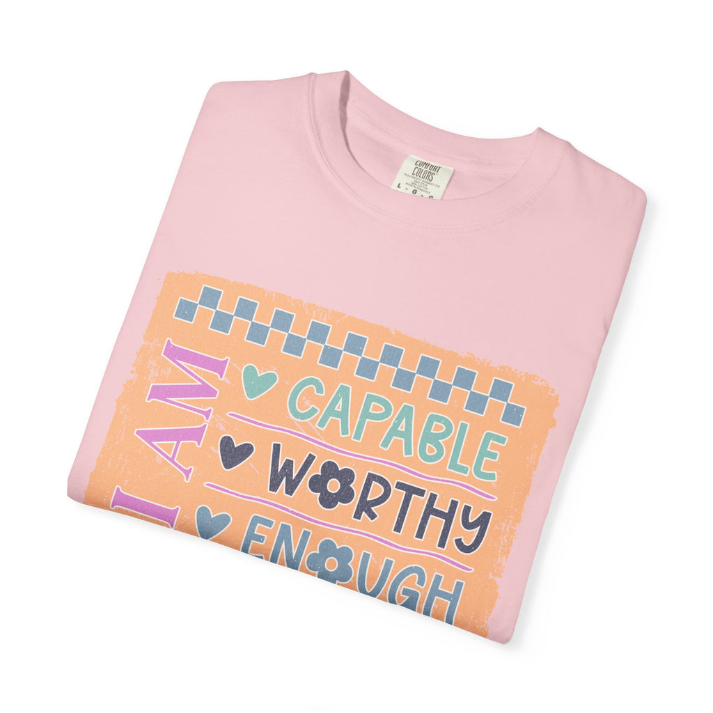 Textured I Am Capable Worthy Tee