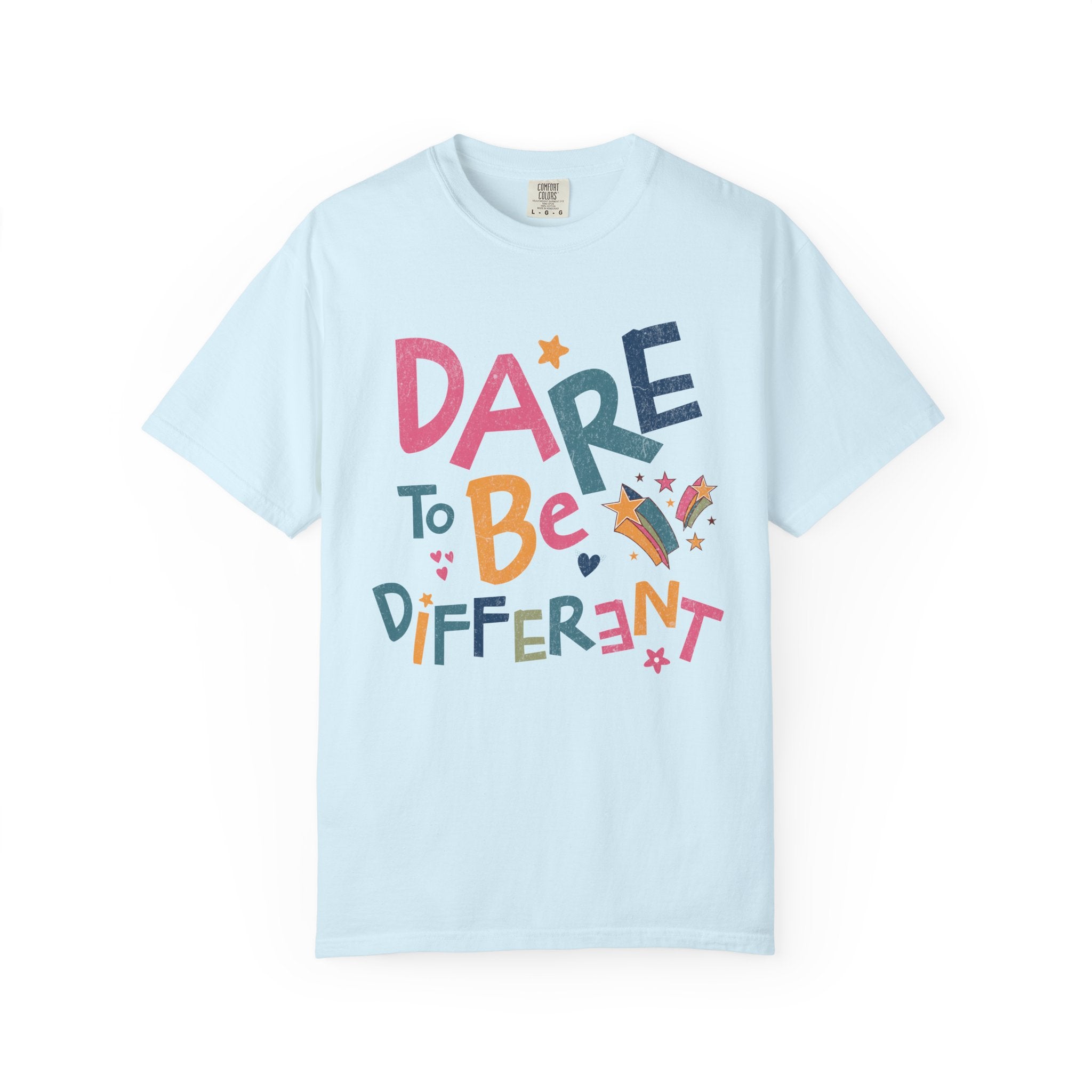 Dare to Be Different graphic T-Shirt | Textured Positive Typography Tee