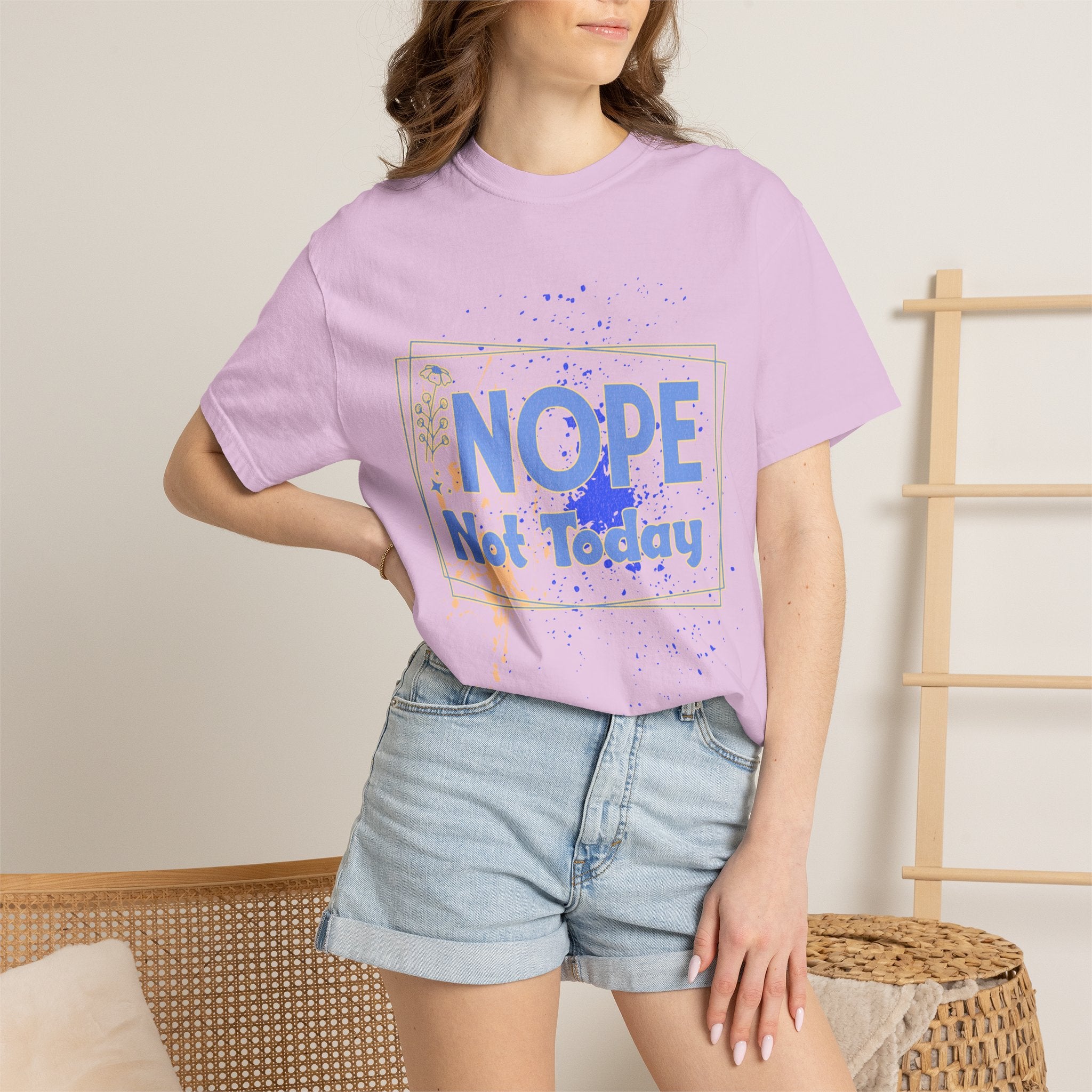 Textured Retro Nope Not Today Tee