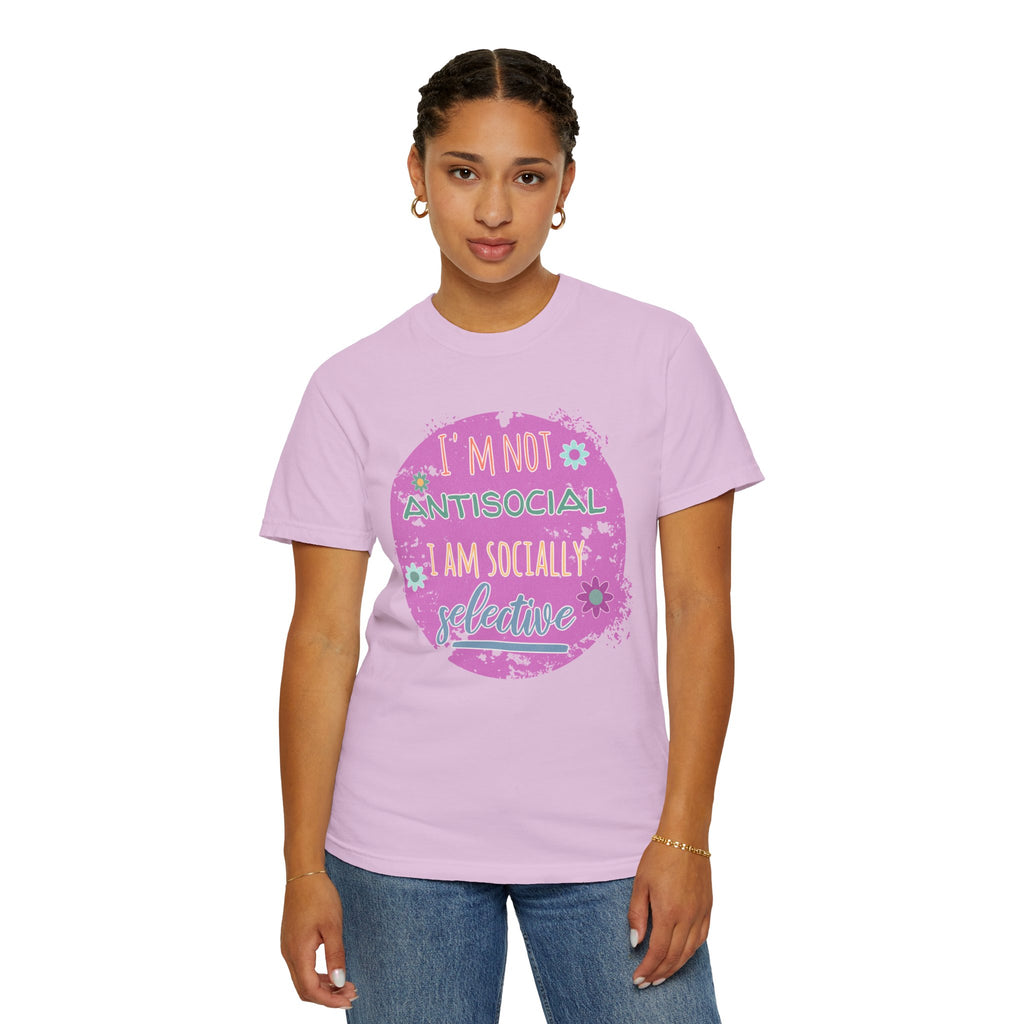 Textured I'm Not Antisocial I Am Socially Selective T-Shirt