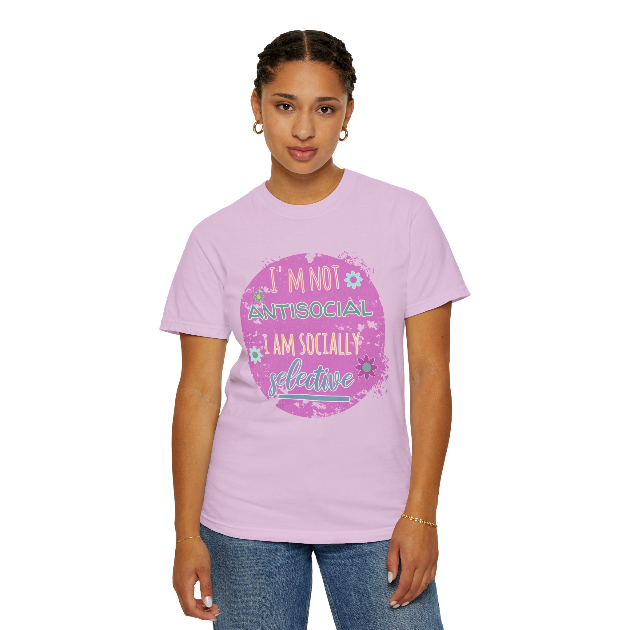 Textured I'm Not Antisocial I Am Socially Selective T-Shirt