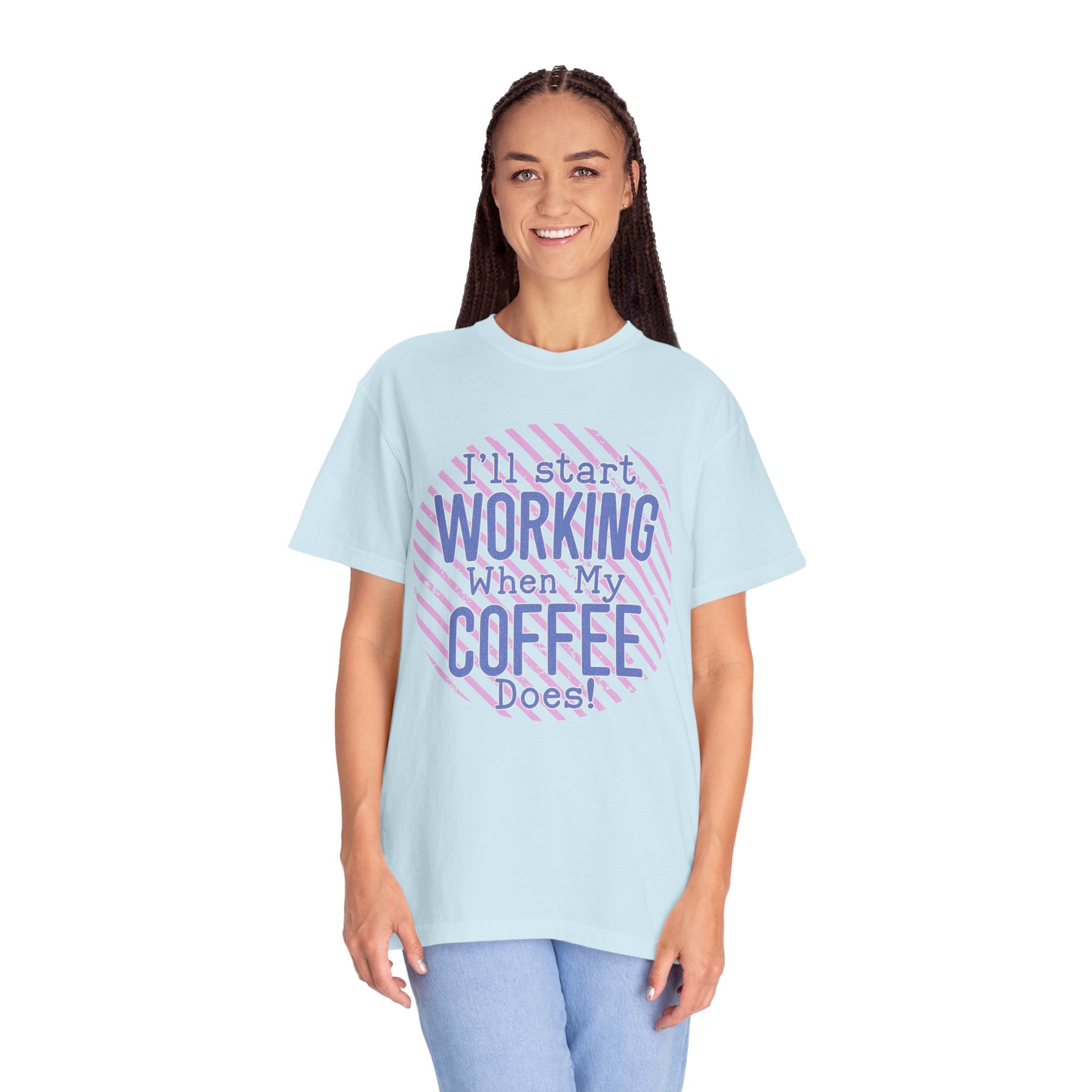Funny Retro Textured Coffee Work Shirt