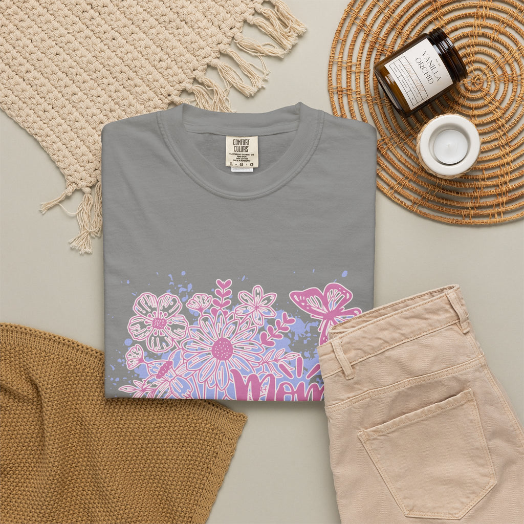 Mom's Are Magical Textured T-Shirt — Floral  Mother's Day Tee