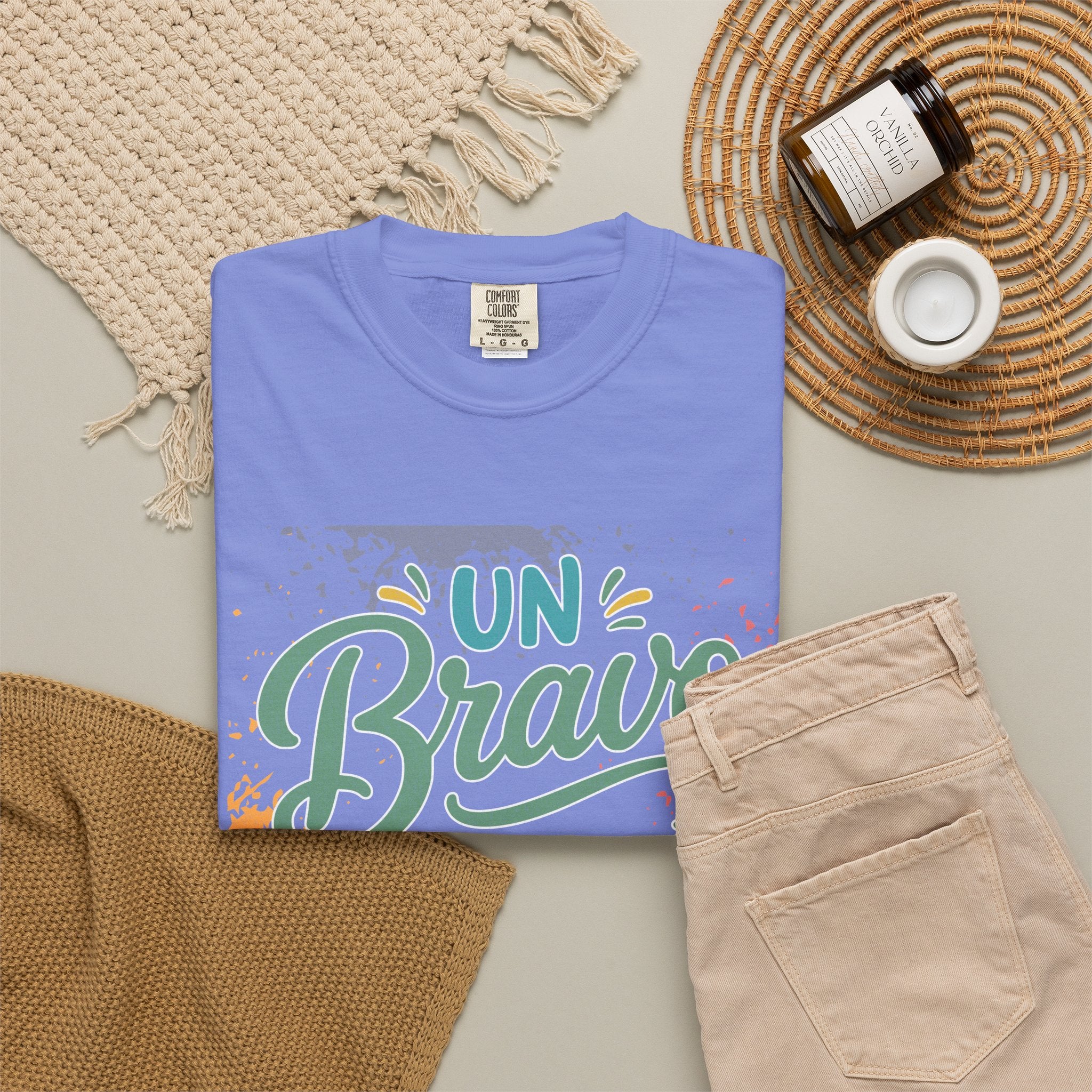 On Bravo Para Papá Textured T-Shirt — Colorful Father’s Day Spanish Dad Tee