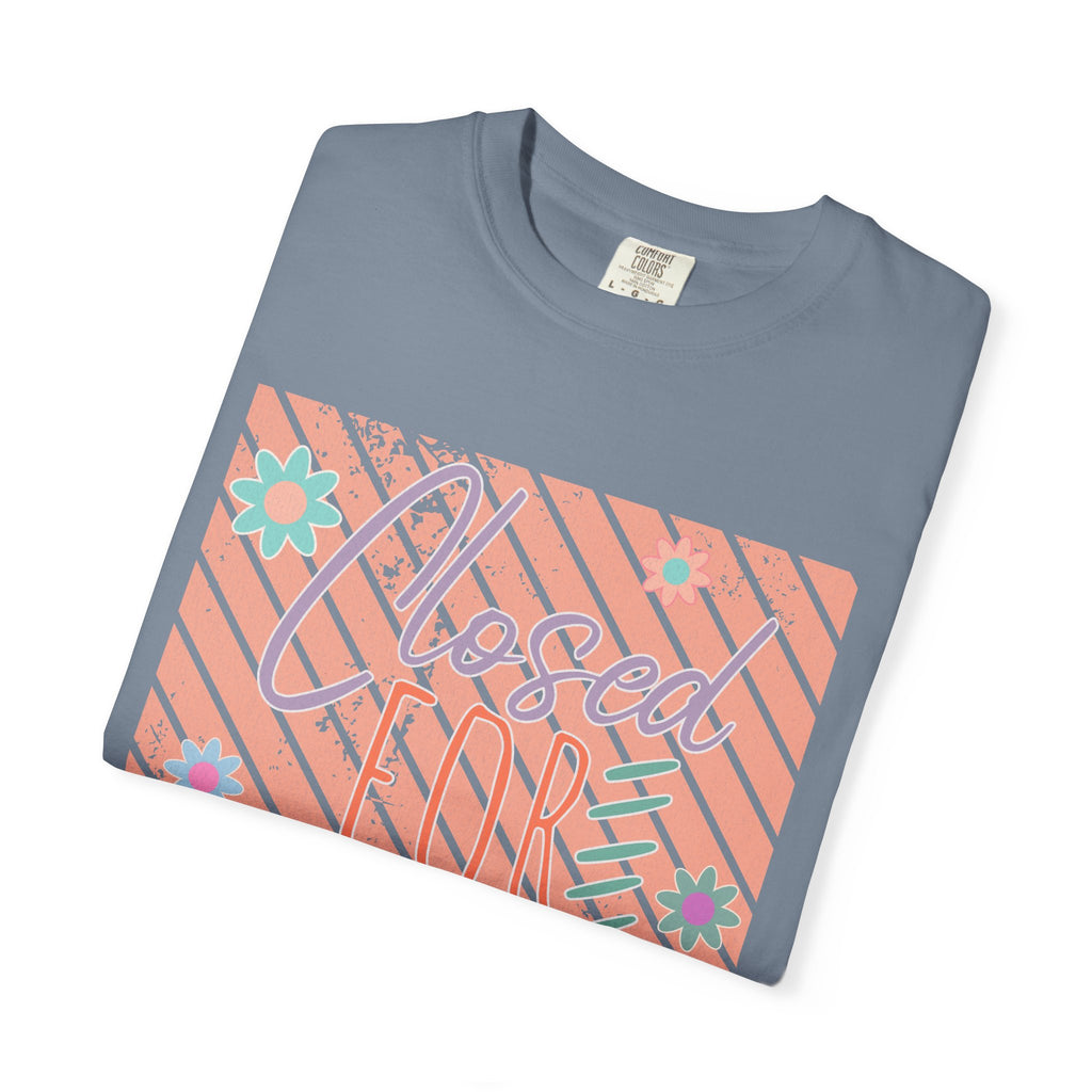 Closed for Detox Textured T-Shirt — Retro Pastel Spa Vibe Tee