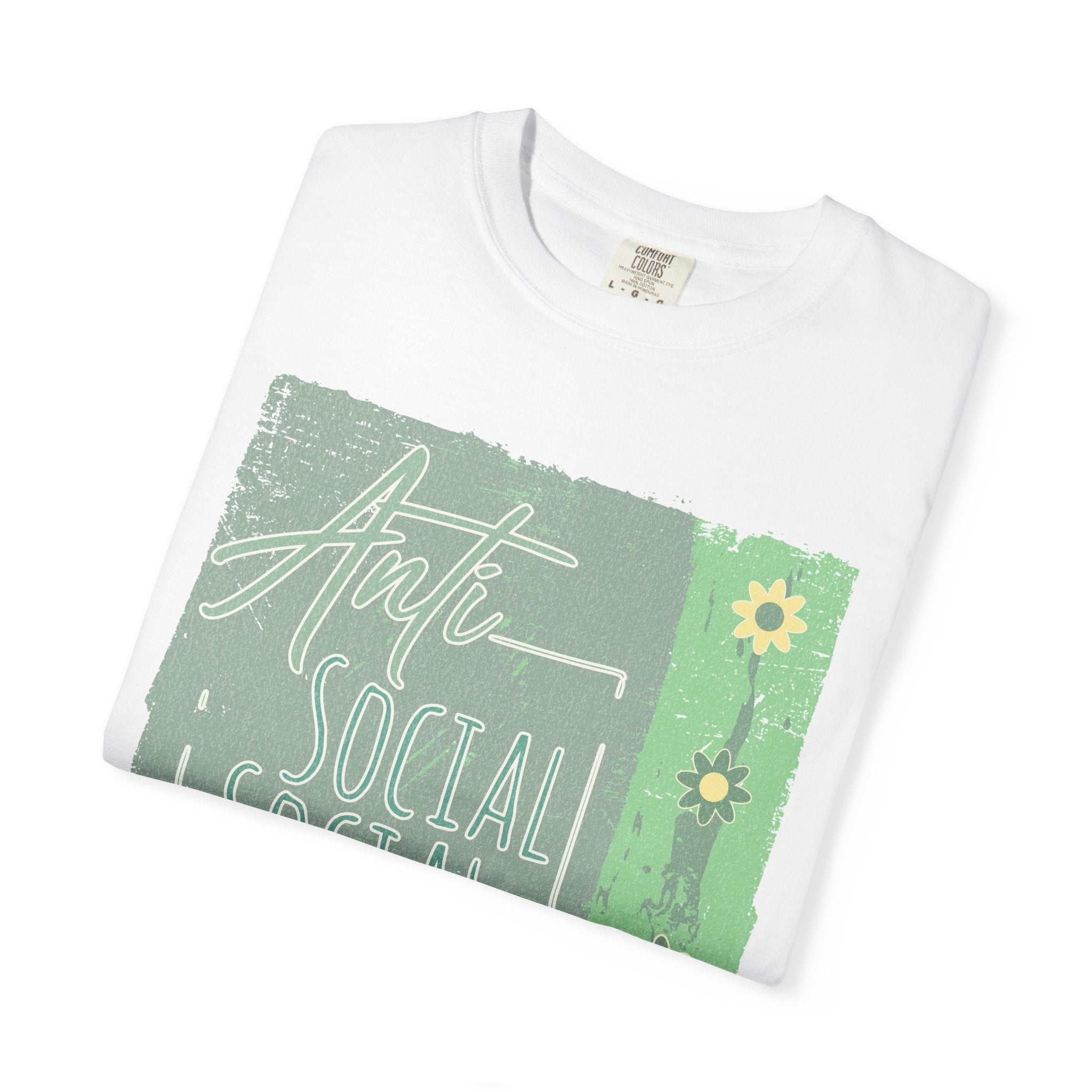Textured Anti Social Social Club Floral Graphic T-Shirt